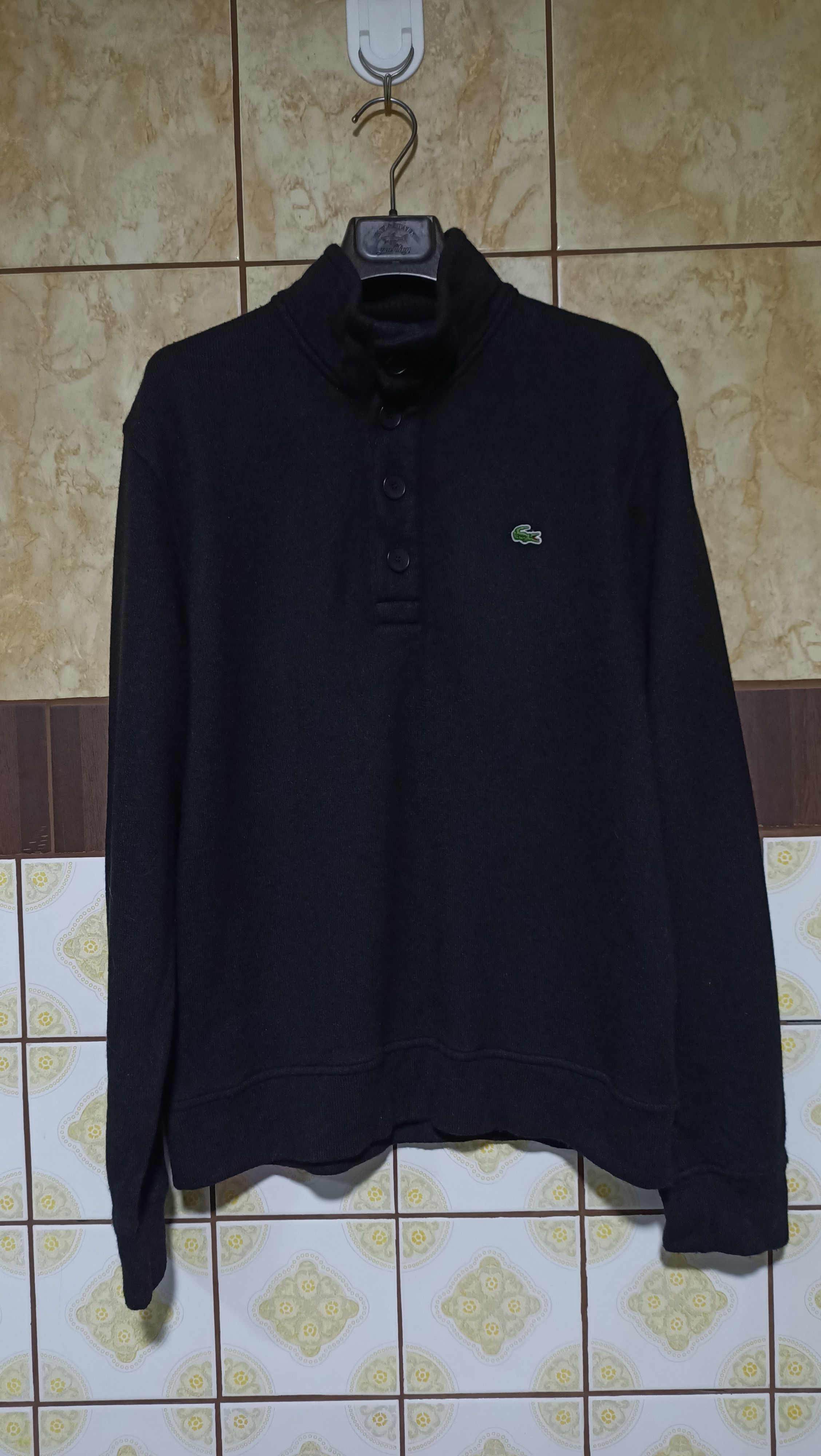 Lacoste Vintage Lacoste black sweater Size US M / EU 48-50 / 2 - 1 Thumbnail