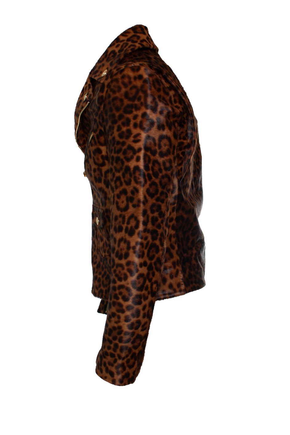 Versace Versace, Ponyskin leopard biker jacket FW24 Size US S / EU 44-46 / 1 - 4 Thumbnail