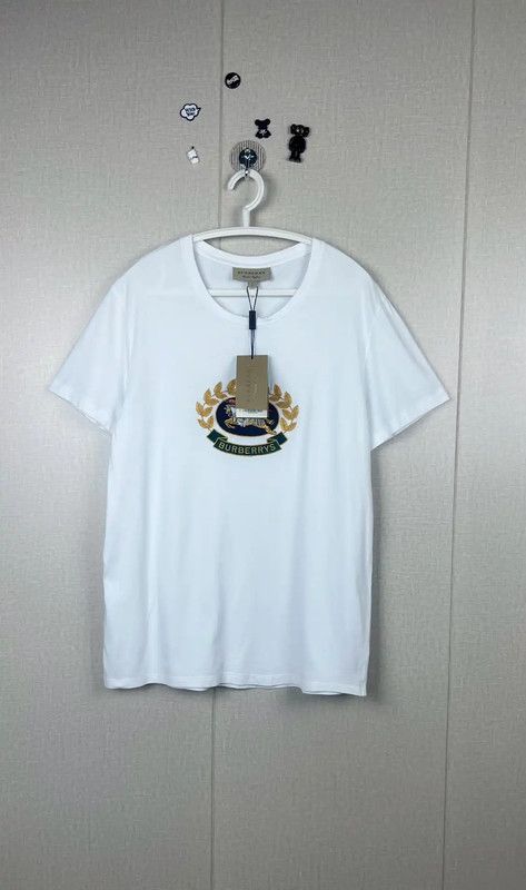 Burberry Burberry Women's White Cotton Short Sleeve T-Shirt Size L / US 10 / IT 46 - 1 Thumbnail