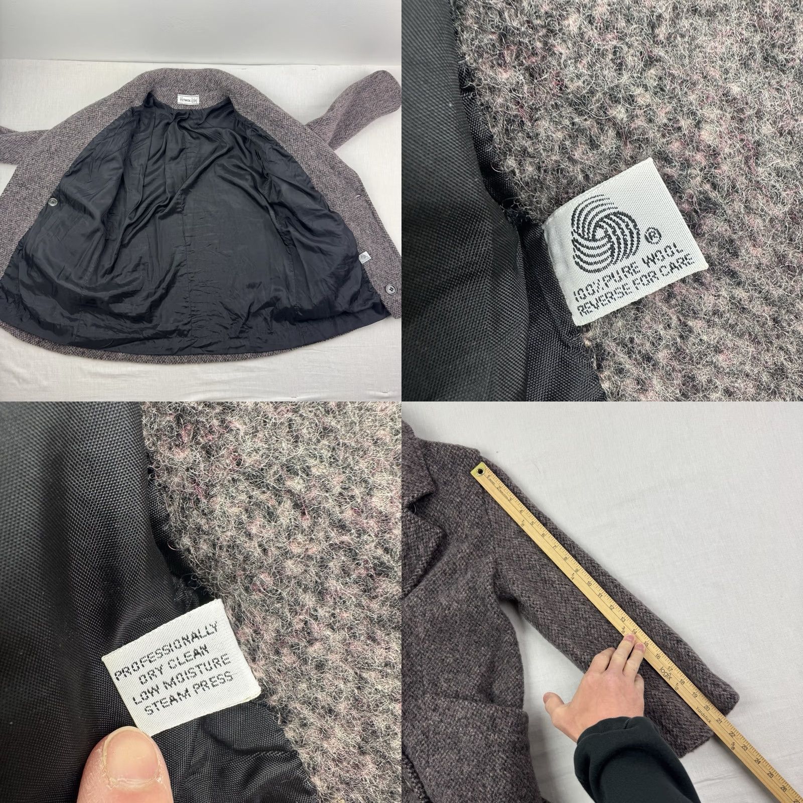 Vintage VINTAGE Herman Kay Coat Womens Large Button Up Shawl Collar 80s Wool Gray Size L / US 10 / IT 46 - 9 Thumbnail