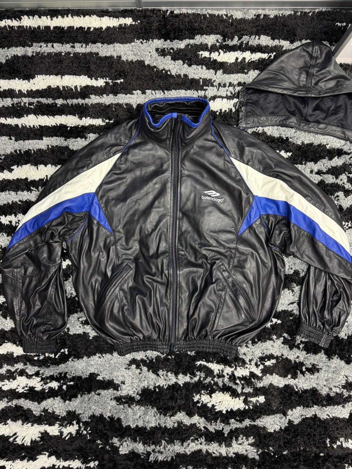 Balenciaga Reversible Balenciaga Leather Track Jacket | Grailed