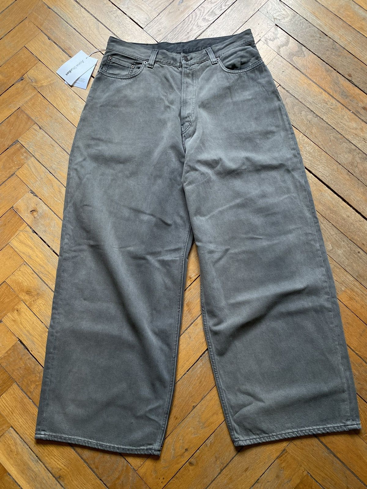 image of Acne Studios 2023M Saxon Super Baggy in Anthracite, Men's (Size 32)