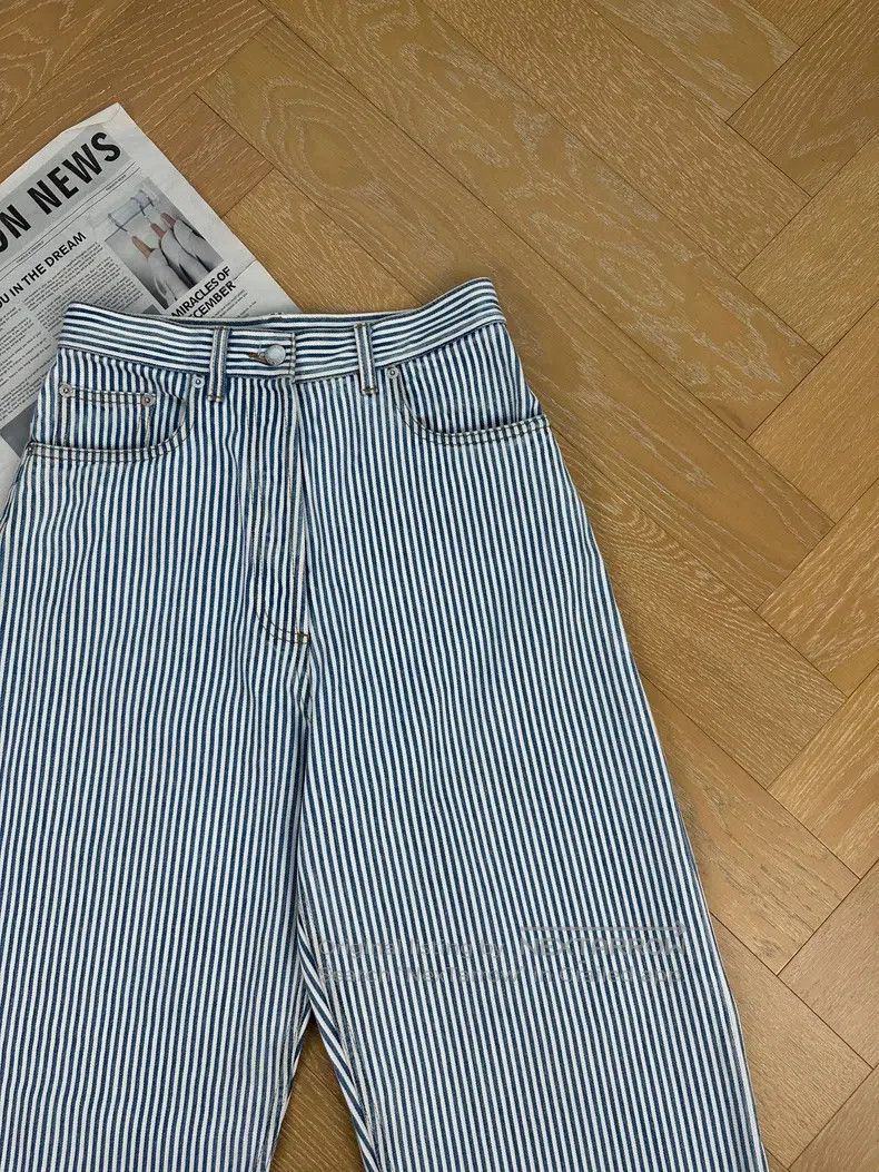 Prada Prada Triangle steel label, go out for leisure, striped tr Size 26" / US 2 / IT 38 - 5 Thumbnail