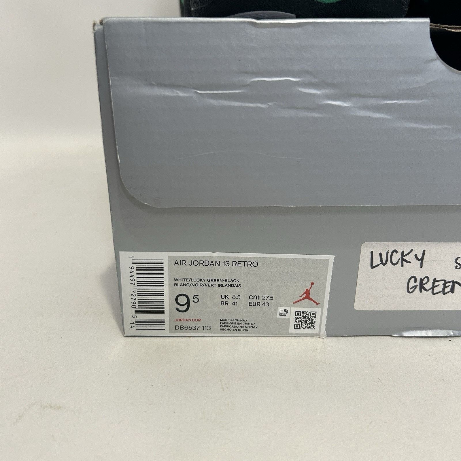 Jordan Brand Nike Air Jordan 13 Retro "White Lucky Green" 2020 Size US 9.5 / EU 42-43 - 5 Thumbnail