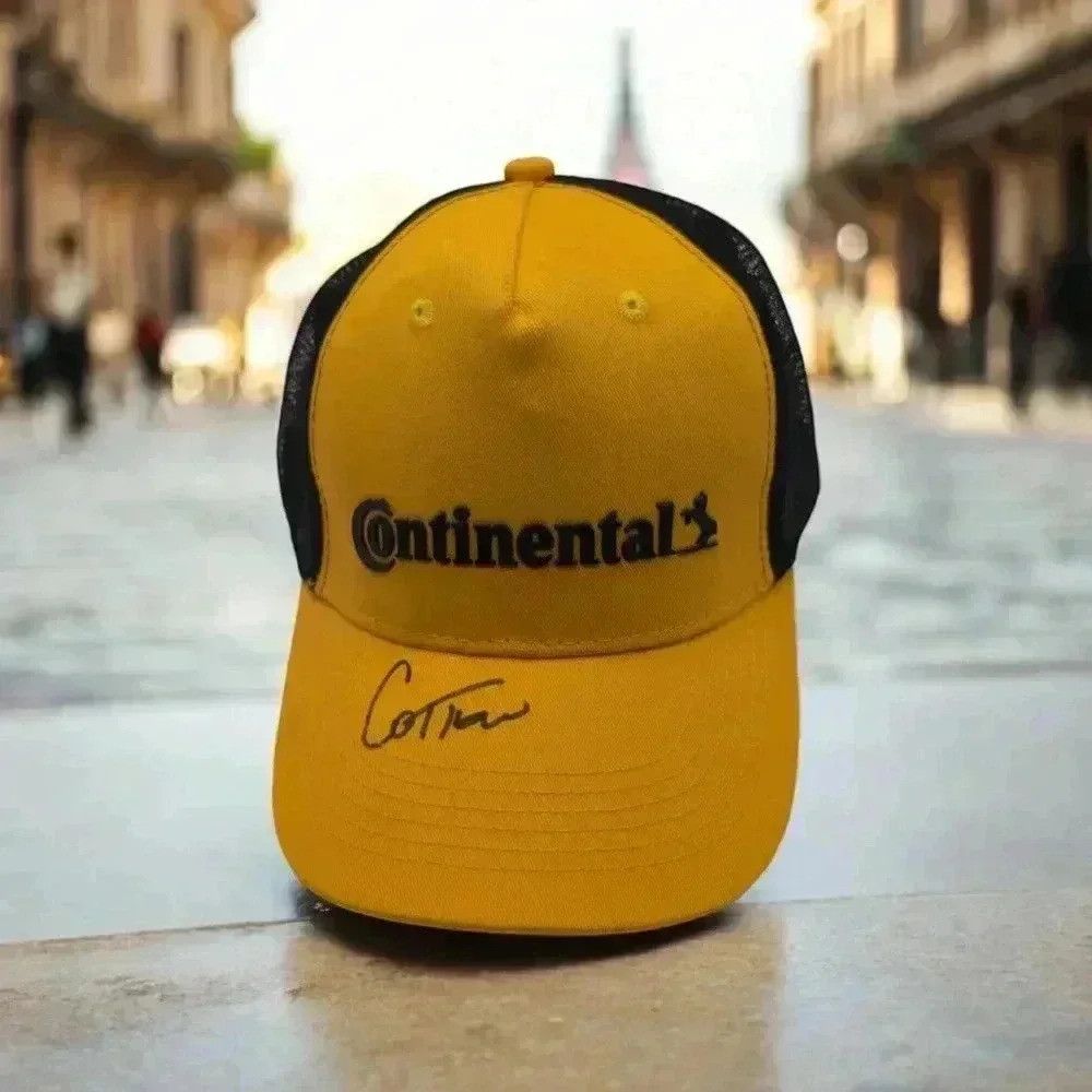 Vintage Continental Tire Signed Hat Autographed by 1 Cotton? Size ONE SIZE - 1 Thumbnail