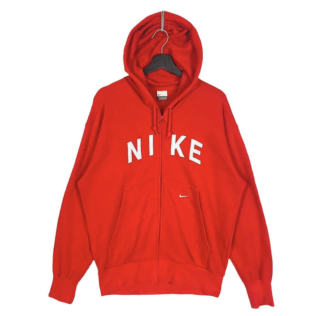 Nike × Vintage Vintage Y2K Nike Swoosh Small Logo Zip Up Hoodie Size M Size US M / EU 48-50 / 2 - 1 Thumbnail