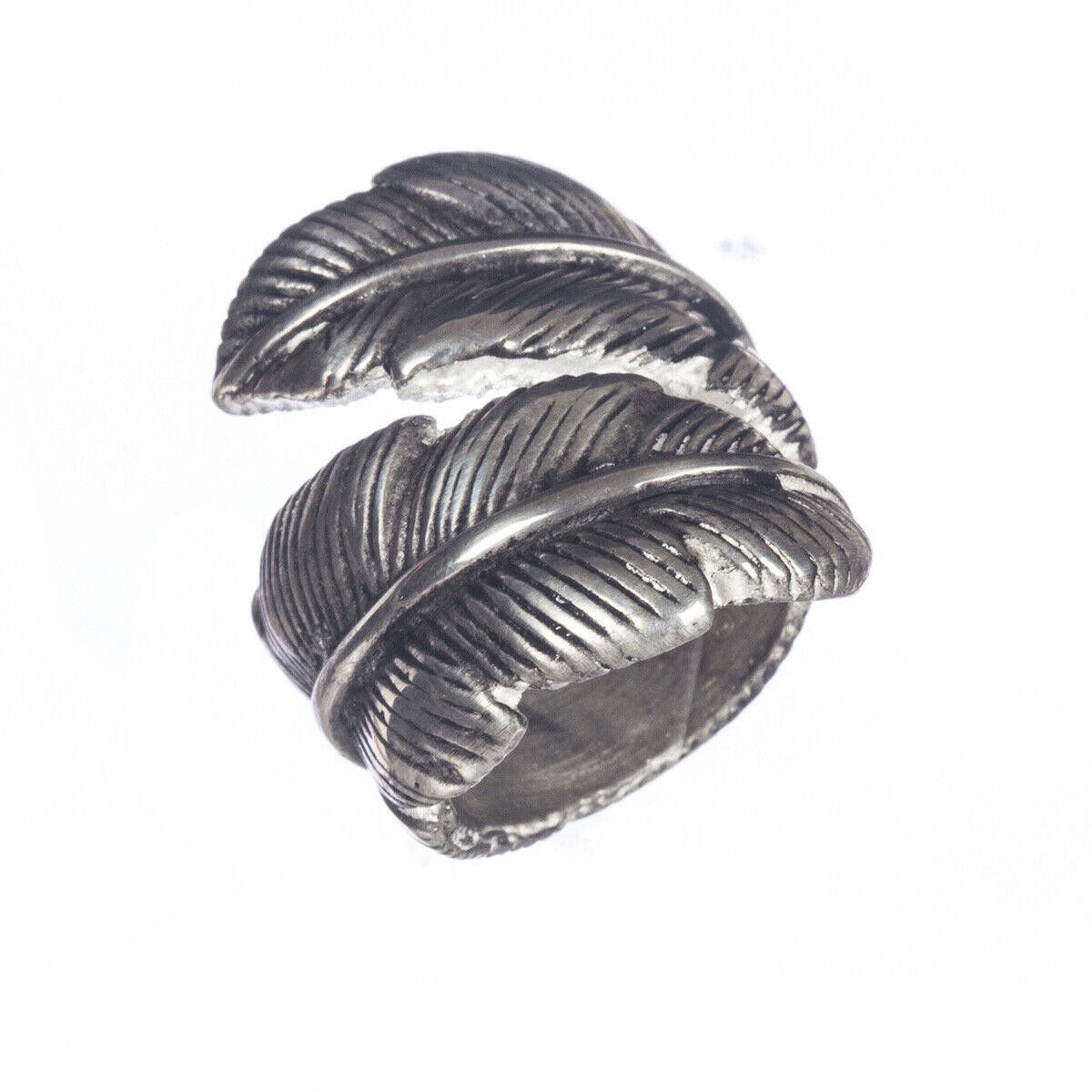 Designer Trilbal Inspired Silver Feather Wrap Ring Alberto Juan Size ONE SIZE - 2 Thumbnail