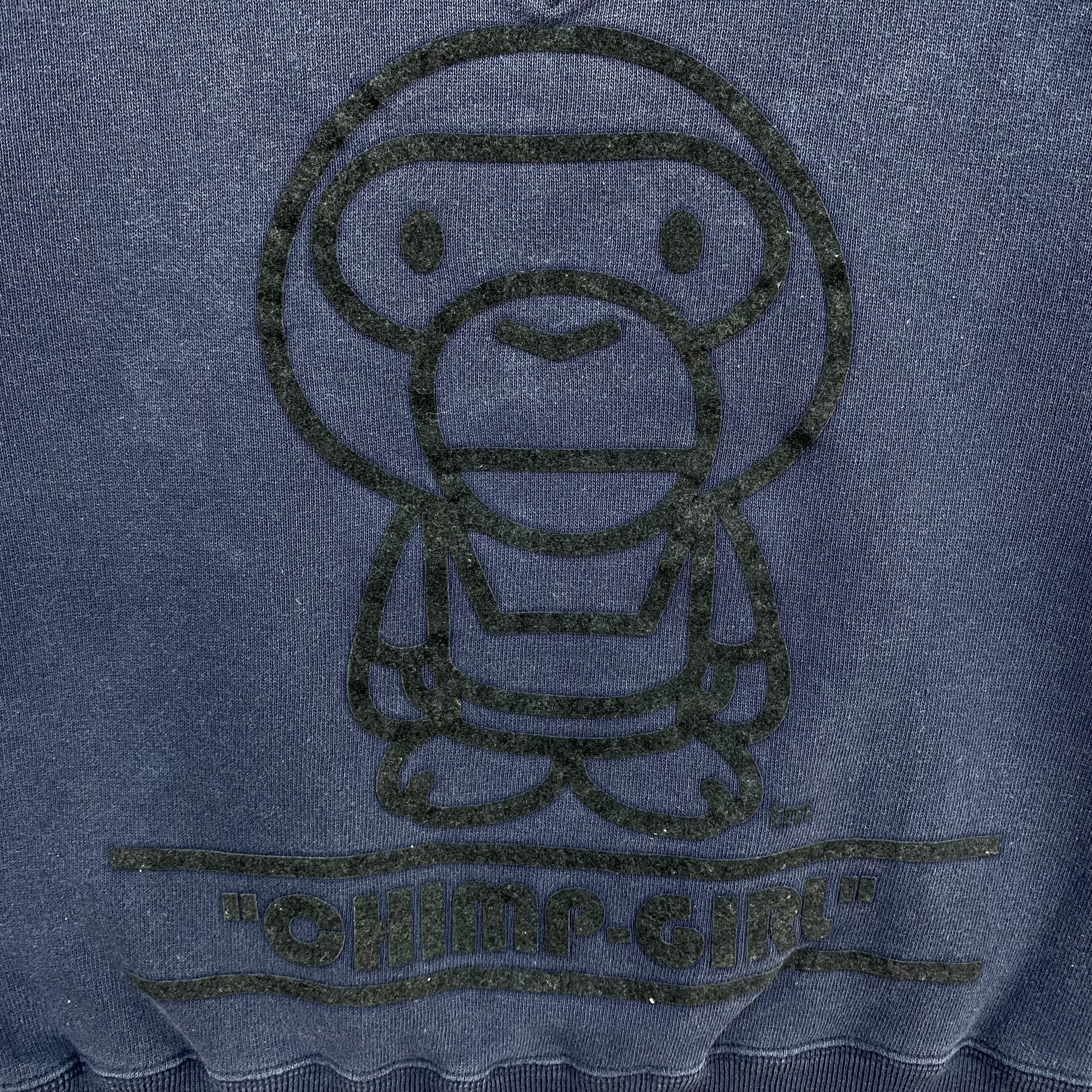 Bape Vintage Y2K A Bathing Ape BAPE Sweatshirt BAPY Chimp Girl Size US S / EU 44-46 / 1 - 3 Thumbnail