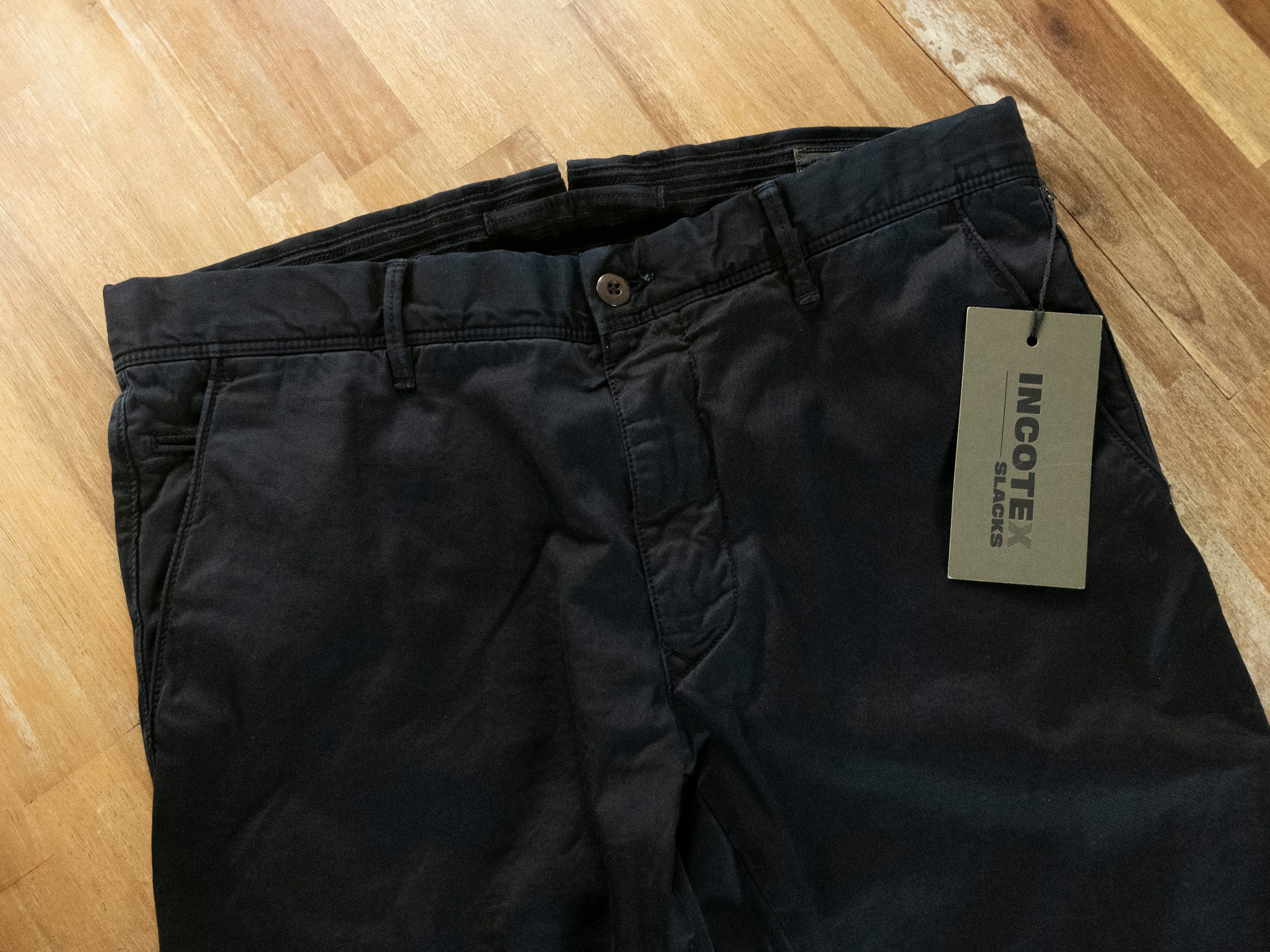 Incotex INCOTEX Slacks dark navy blue cotton chino pants 34 Size US 34 / EU 50 - 2 Thumbnail