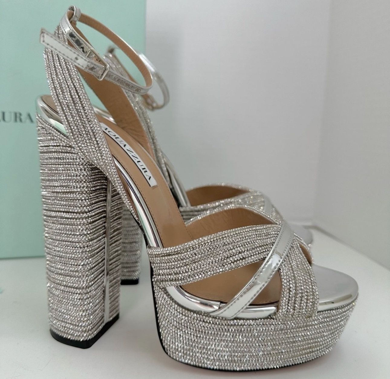 Aquazzura Aquazzura Sundance Crystal Plateau 140 Size US 10 / IT 40 - 2 Thumbnail