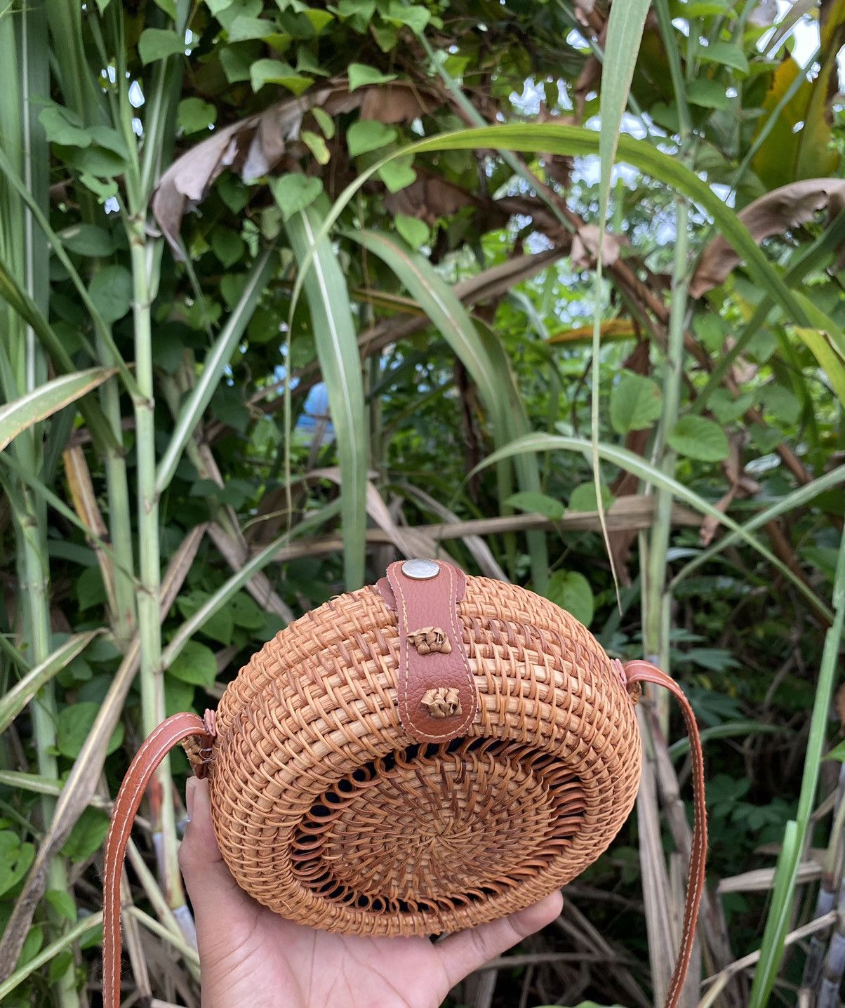 Vintage Ratan sling bag-handmade Size ONE SIZE - 2 Thumbnail