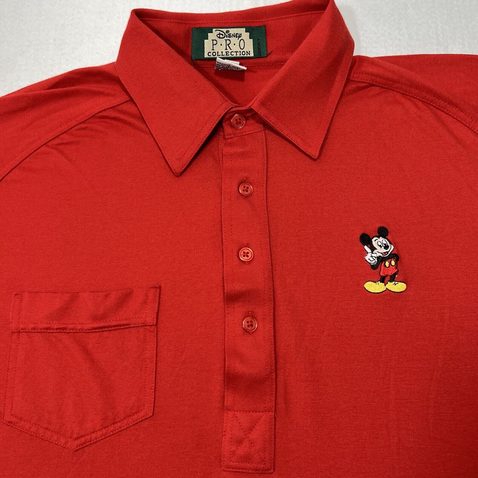 Disney Vintage Disney Pro Collection Loose Fit Mickey Mouse Polo Size US L / EU 52-54 / 3 - 2 Thumbnail