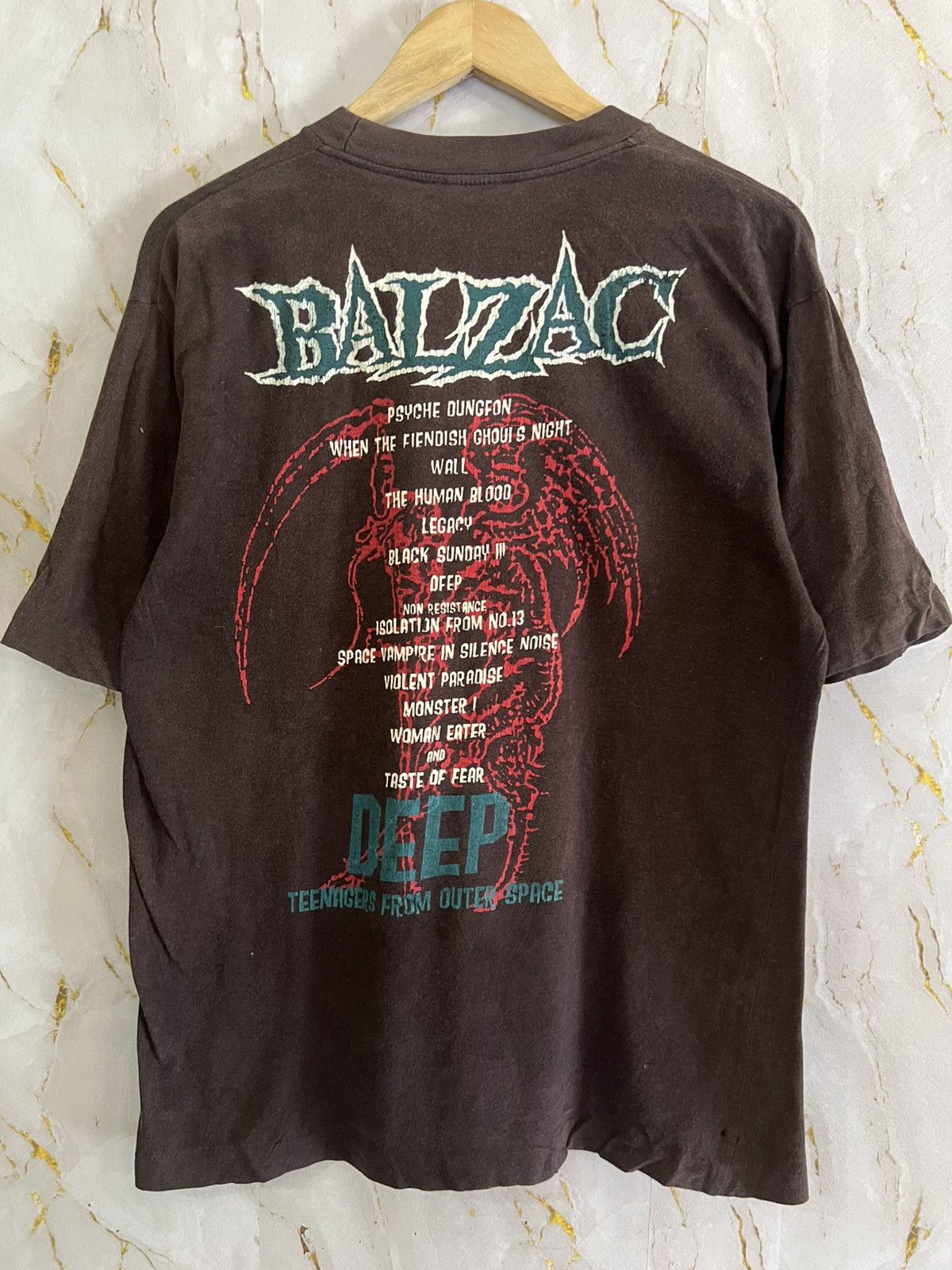 Punk and Yo Vintage Balzac “Deep” Shirt – Japanese Horror Punk Tee Size US L / EU 52-54 / 3 - 2 Thumbnail