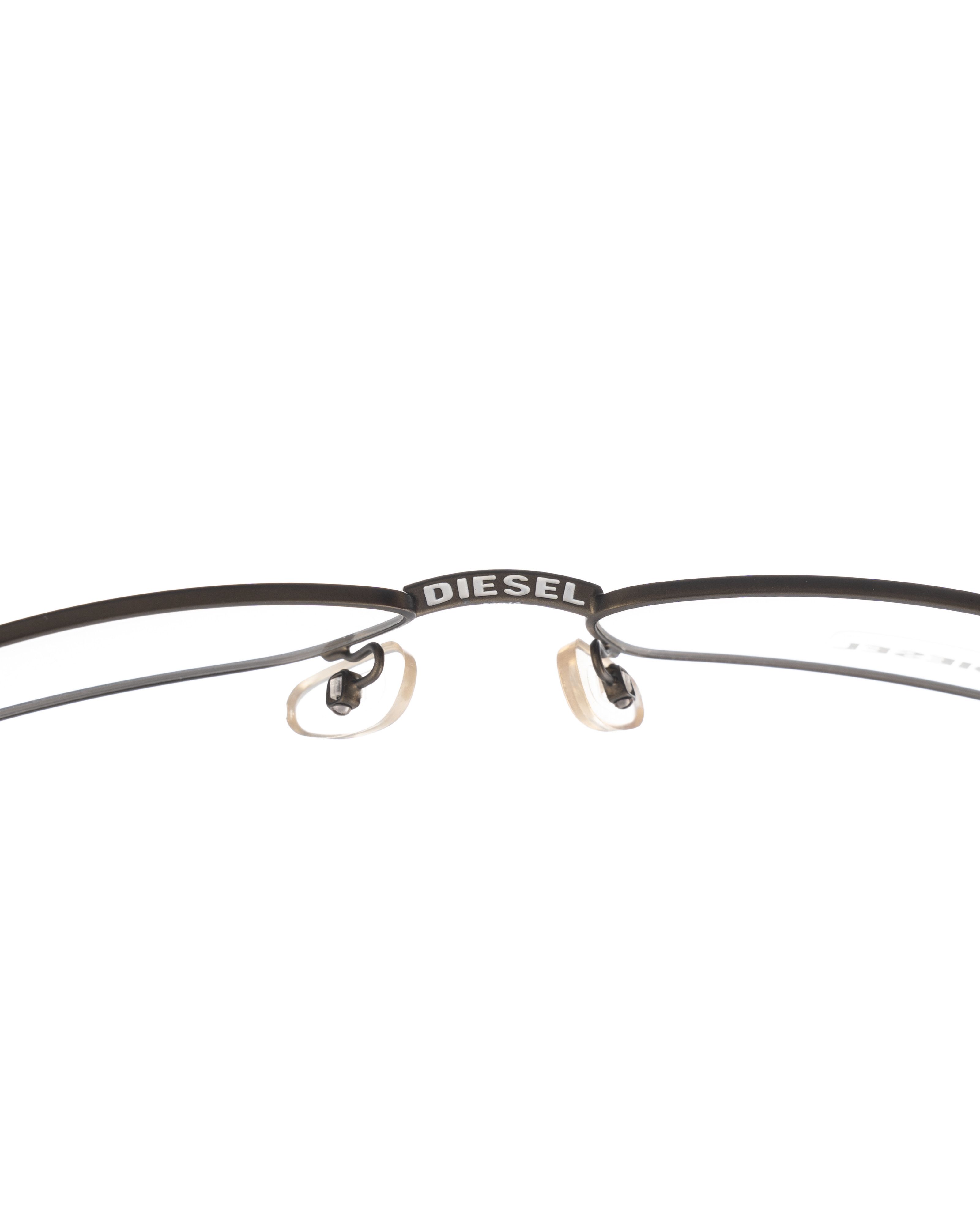 Diesel Diesel 00s Brown Metallic and White Classic Glasses Size ONE SIZE - 3 Thumbnail