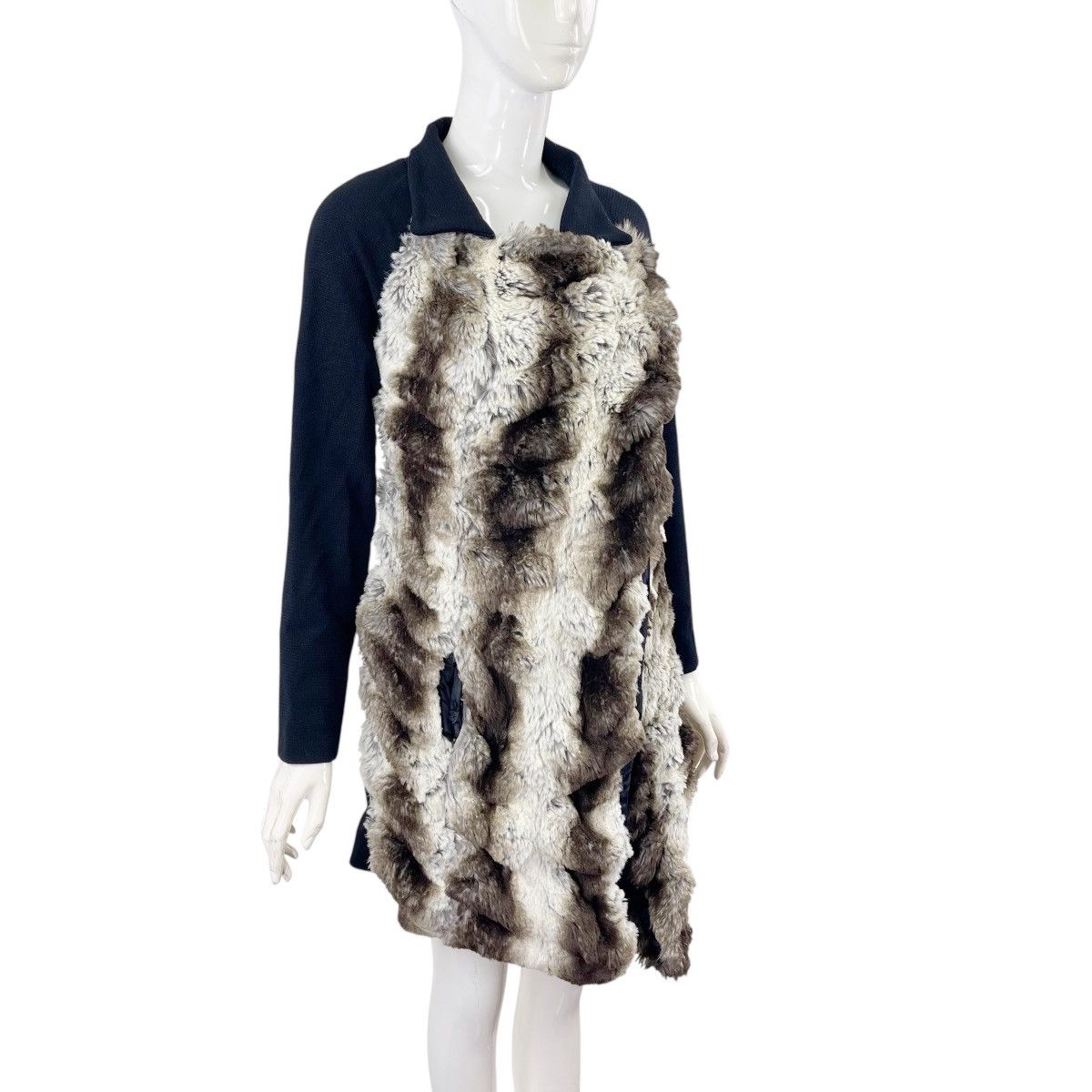 Designer Lorella Signorino Faux Fur Snap Button Coat Size M / US 6-8 / IT 42-44 - 4 Thumbnail
