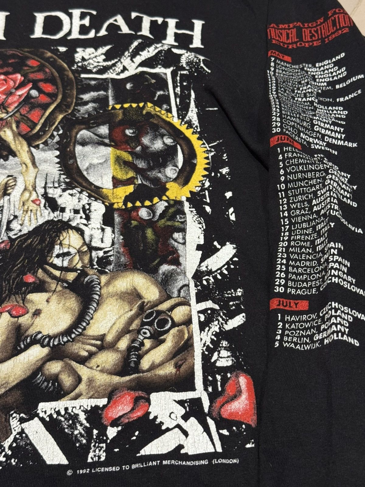 Other Napalm Death Campaign For Musical Destruction Tour 1992 tee Size US XL / EU 56 / 4 - 3 Thumbnail