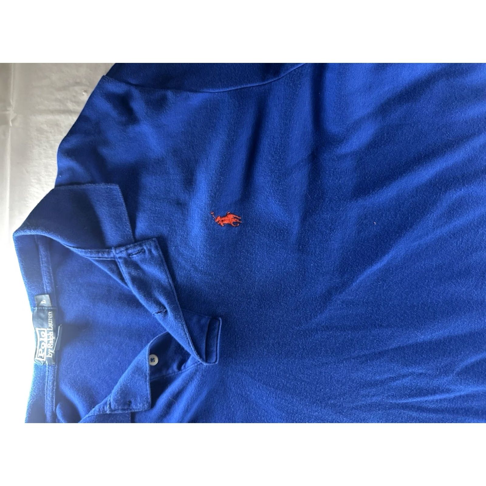 Polo Ralph Lauren VTG Polo Ralph Lauren Polo Shirt Mens Large Royal Blue Red Pony 90s Golf Polo Shirt Size US L / EU 52-54 / 3 - 7 Thumbnail