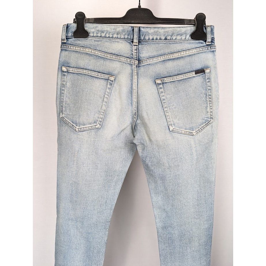 Saint Laurent Paris o1rshd1 Q:2 / Skinny 5 Pockets Low Pants Santa Monica Blue Size US 32 / EU 48 - 13 Thumbnail