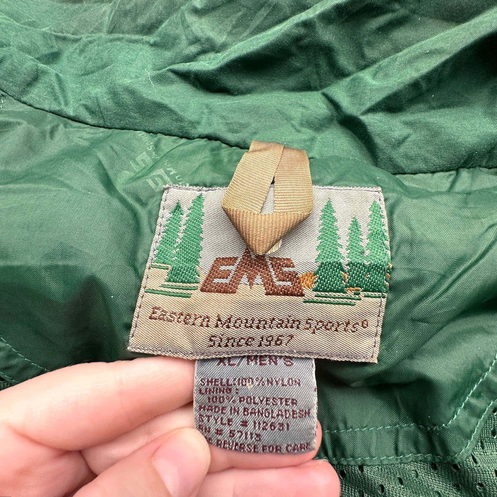 Eastern Mountain Sports VINTAGE EMS Nylon Jacket Men's XL Zip Green Windbreaker 90s Size US XL / EU 56 / 4 - 3 Thumbnail