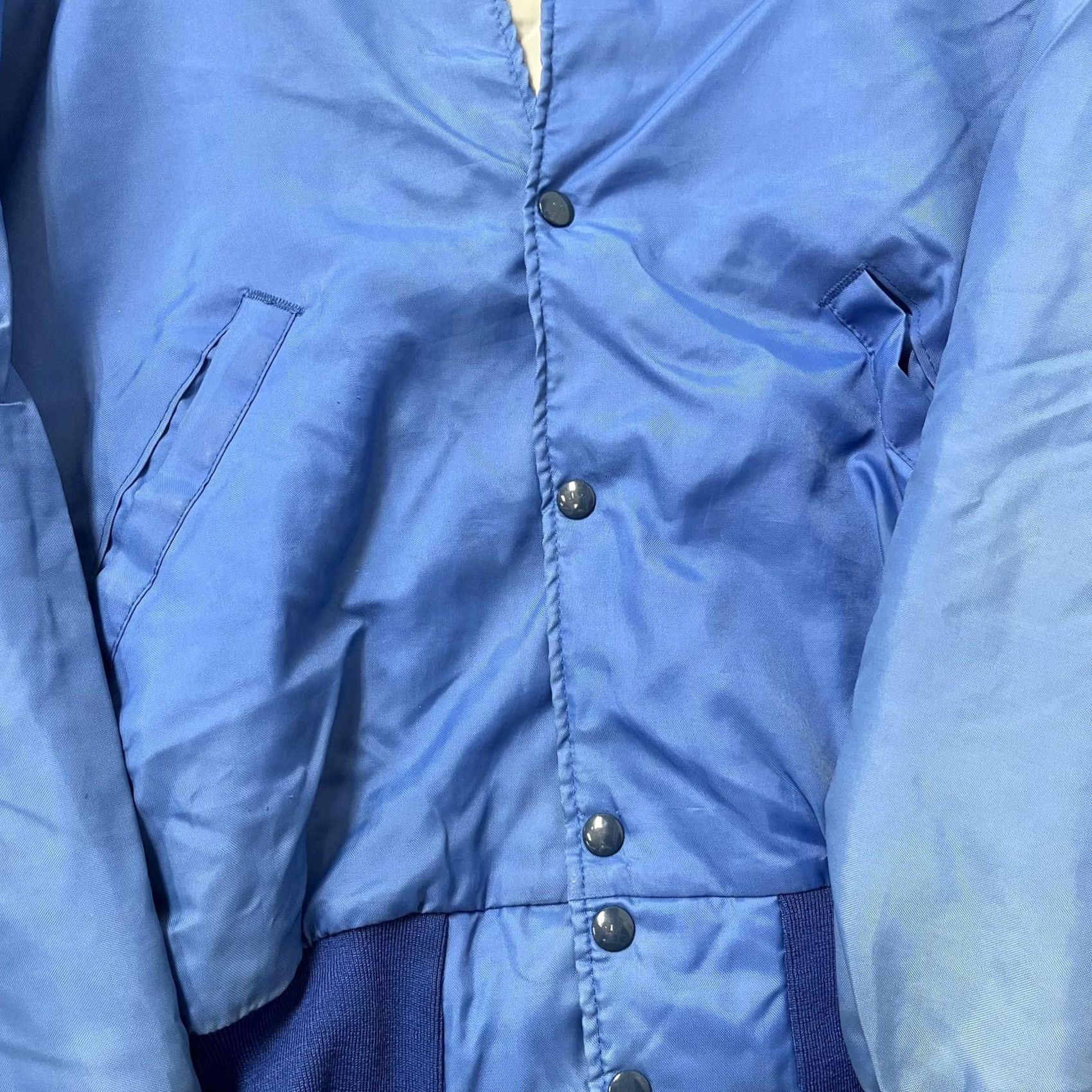 Holloway Vintage Holloway Jacket Mens XL Blue Nylon Varsity Bomber Quilted Snap Made USA Size US XL / EU 56 / 4 - 2 Thumbnail