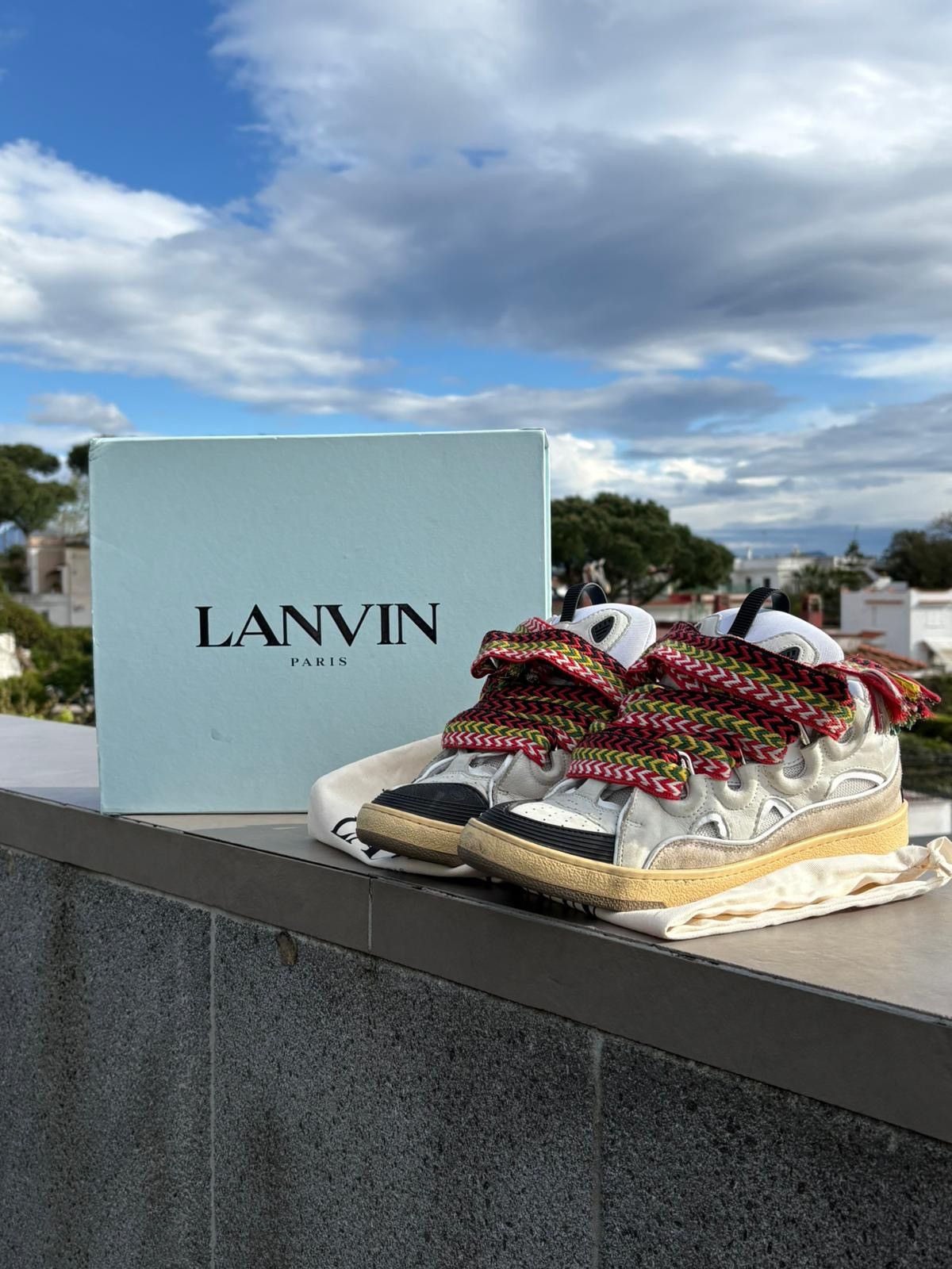 Lanvin Lanvin Curb White Ivory Sneakers Size US 11 / EU 44 - 1 Thumbnail