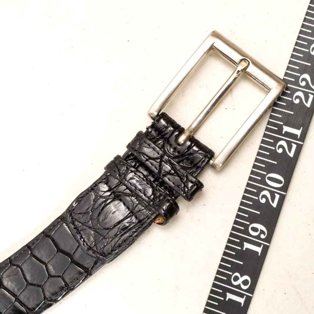 Vintage VINTAGE Peter Huber Leather Belt Mens 42 Black Leather Casual Fashion Belt Size 42 - 2 Thumbnail