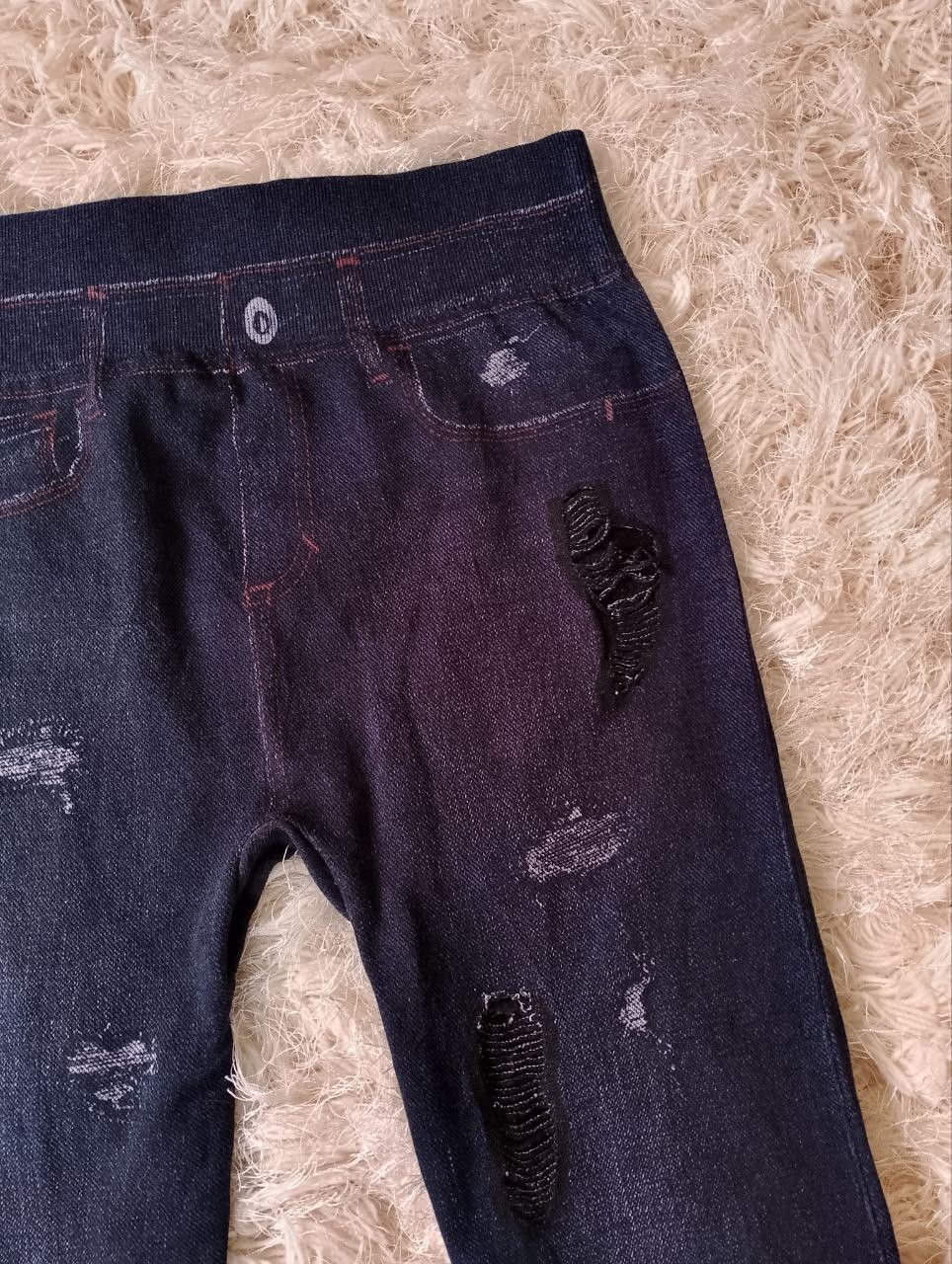 If Six Was Nine DENIM JEANS Draw Ripped Style Stretch Leggings Size 26" / US 2 / IT 38 - 5 Thumbnail
