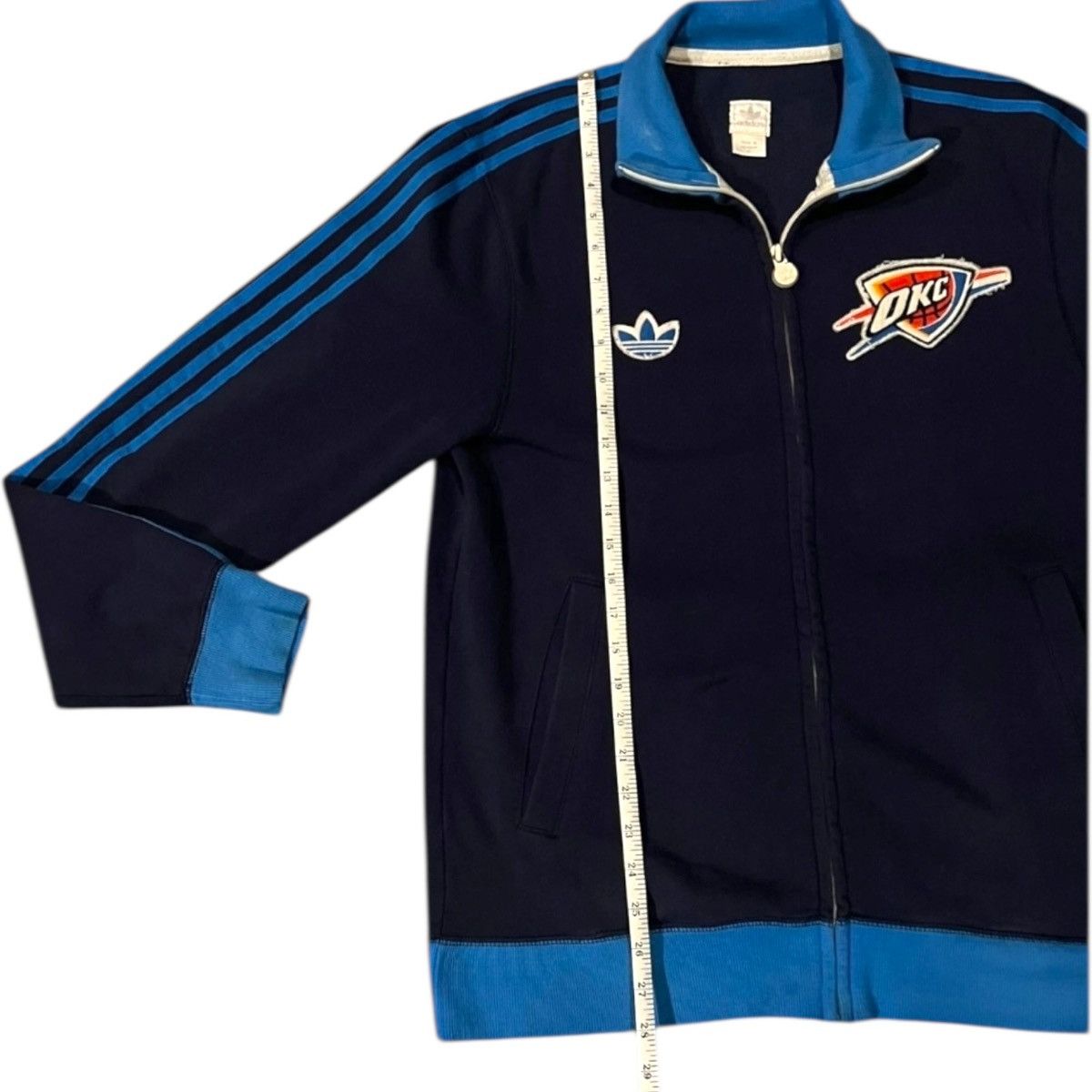 Adidas Vintage 2012 OKC Thunder Zip Up Fleece Size US M / EU 48-50 / 2 - 5 Thumbnail
