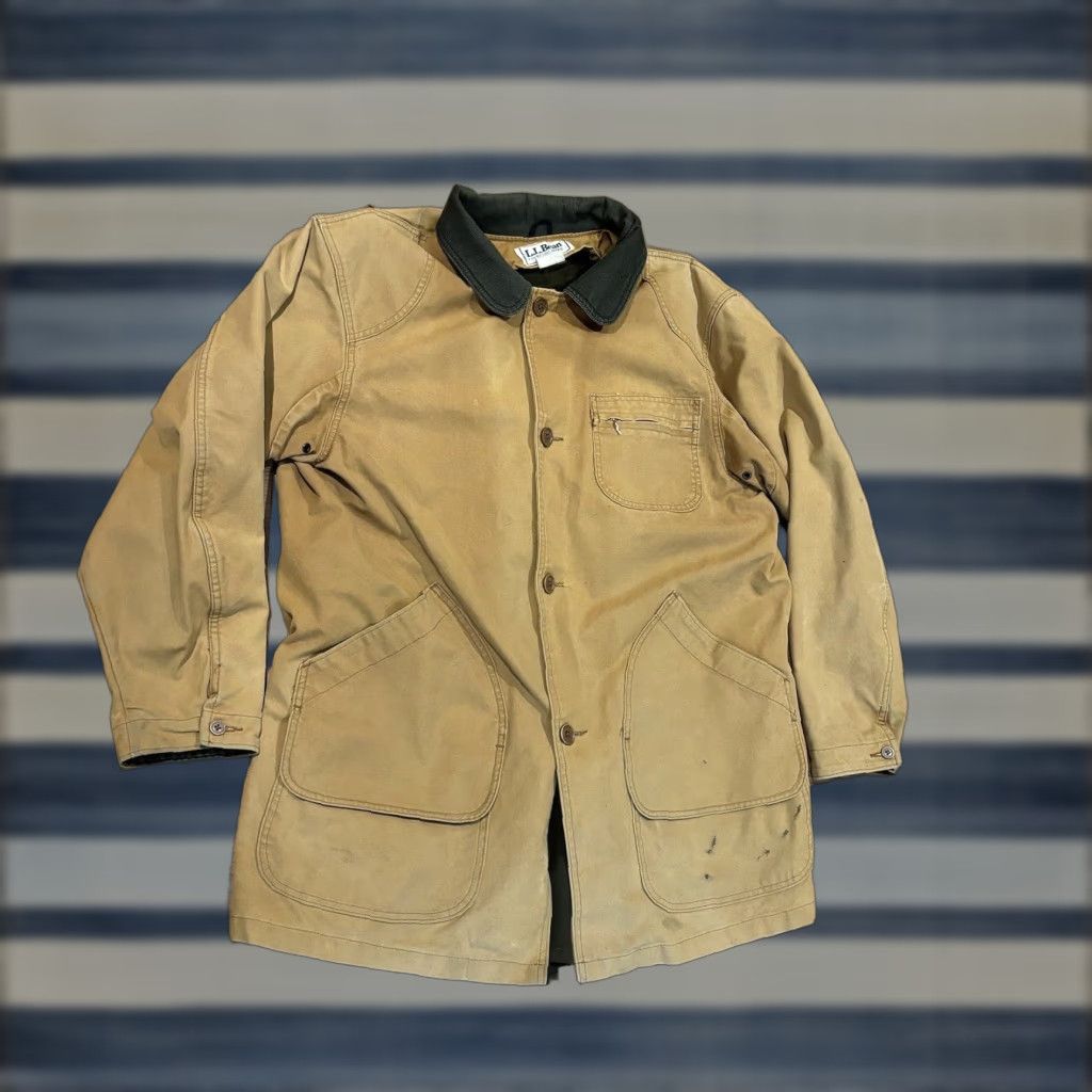 Vintage VINTAGE LL Bean Chore Coat Jacket USA Made 2XL Brown Canvas Lined Flannel Full Zip Button Casual Workwear Men Midwest US 90s Size US XXL / EU 58 / 5 - 1 Thumbnail