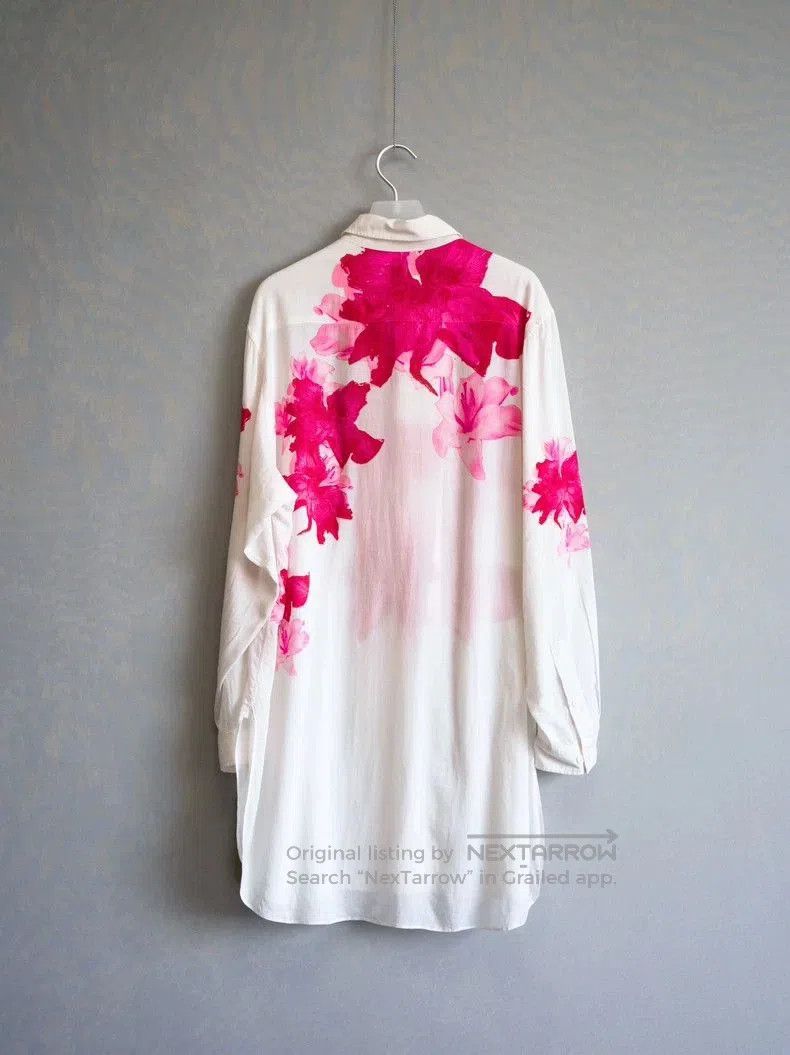 Yohji Yamamoto Yohji Yamamoto 24AW Pink Lily Shirt. Size US S / EU 44-46 / 1 - 4 Thumbnail