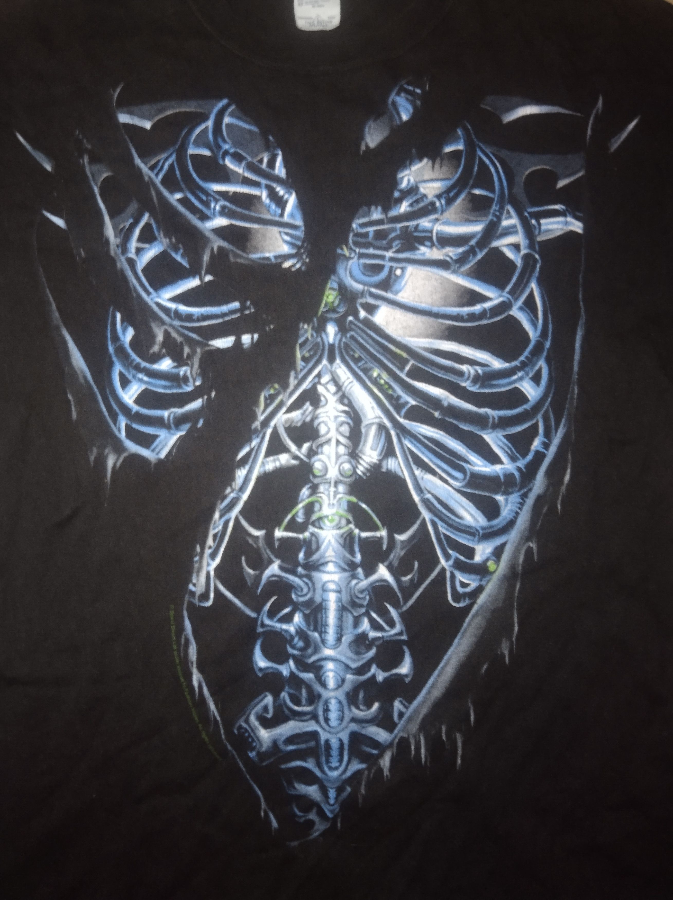 Fashion Victim × Vintage BIO MX Skeletal Ribcage T-shirt Size US L / EU 52-54 / 3 - 1 Thumbnail