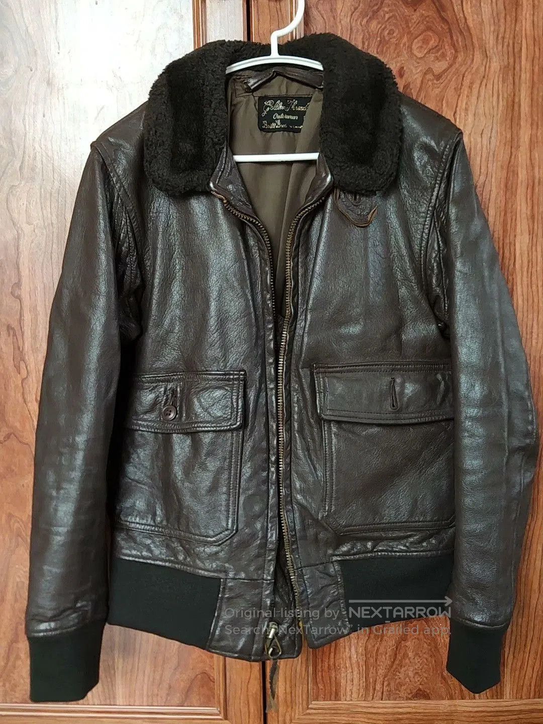 Gold And Wood Golden Thread Brill Bros G1 Leather Jacket. Size US M / EU 48-50 / 2 - 1 Thumbnail