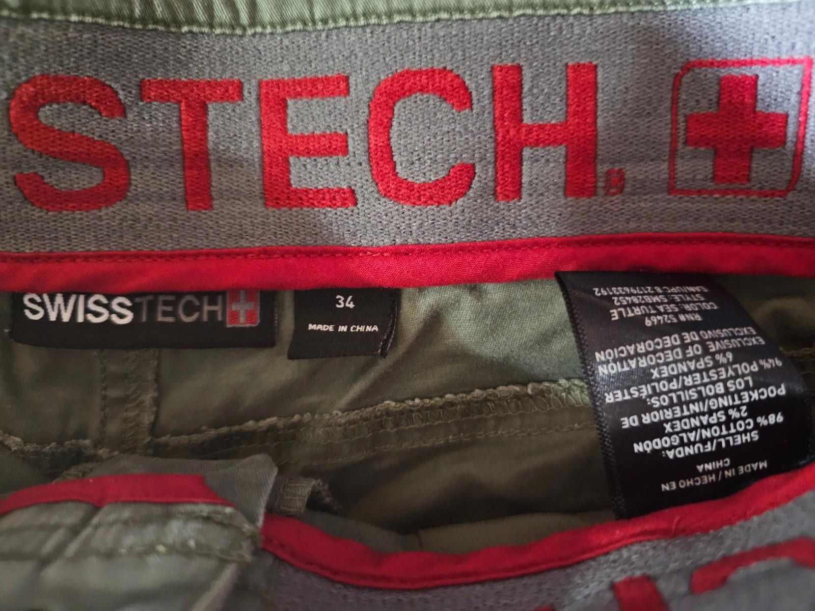 Designer swisstech size 34 green shorts Size US 34 / EU 50 - 2 Thumbnail