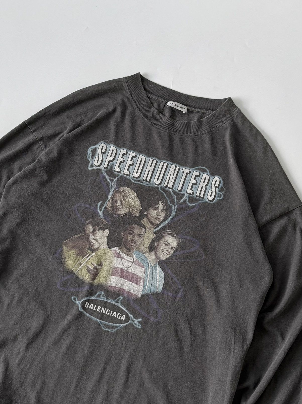 Balenciaga Balenciaga Grey "Speedhunters" Oversized Long-Sleeve T-Shirt Size US M / EU 48-50 / 2 - 3 Thumbnail