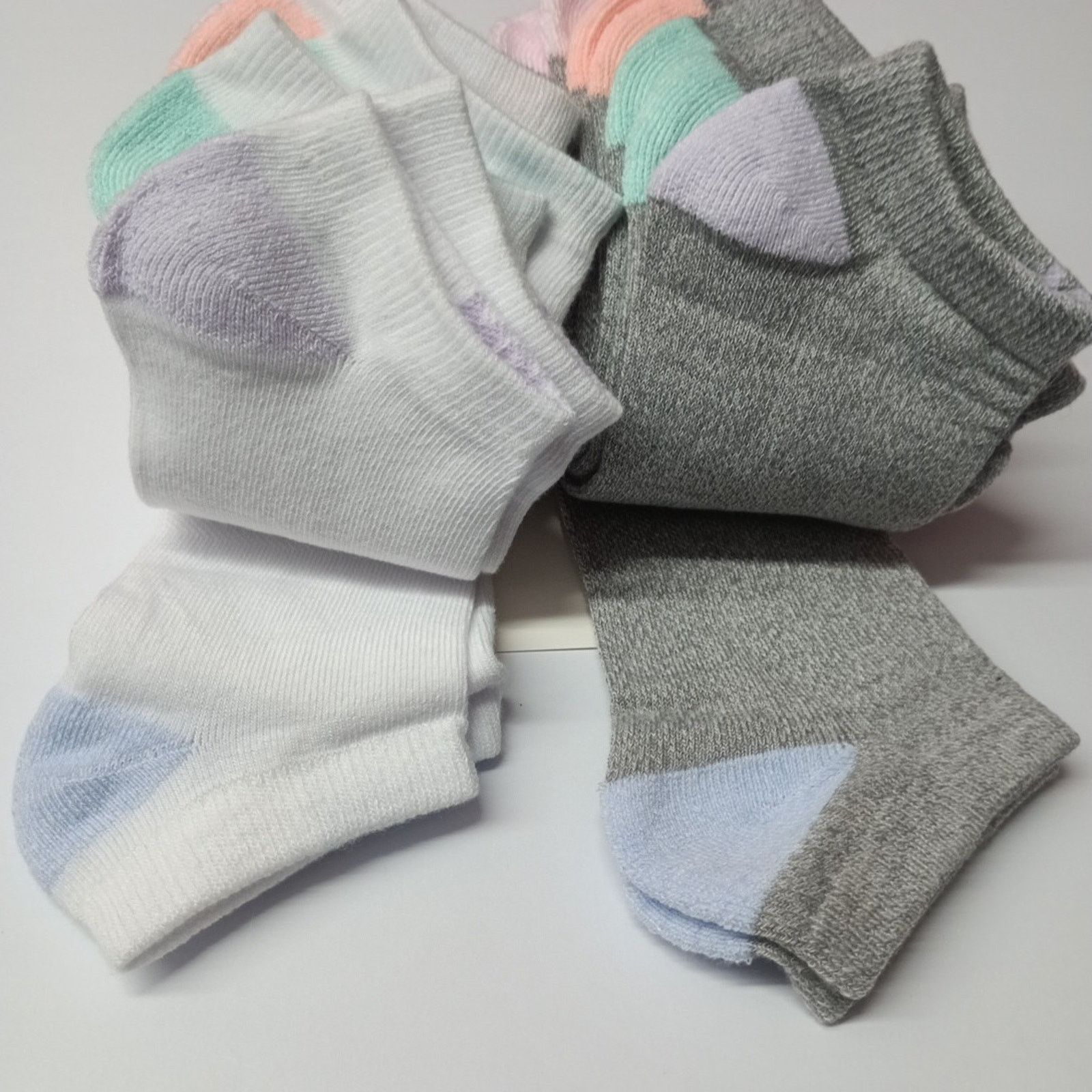 Hanes Hanes No Show Socks 10 Pair Women's Shoe Size 8-12 Assort Size ONE SIZE - 6 Thumbnail