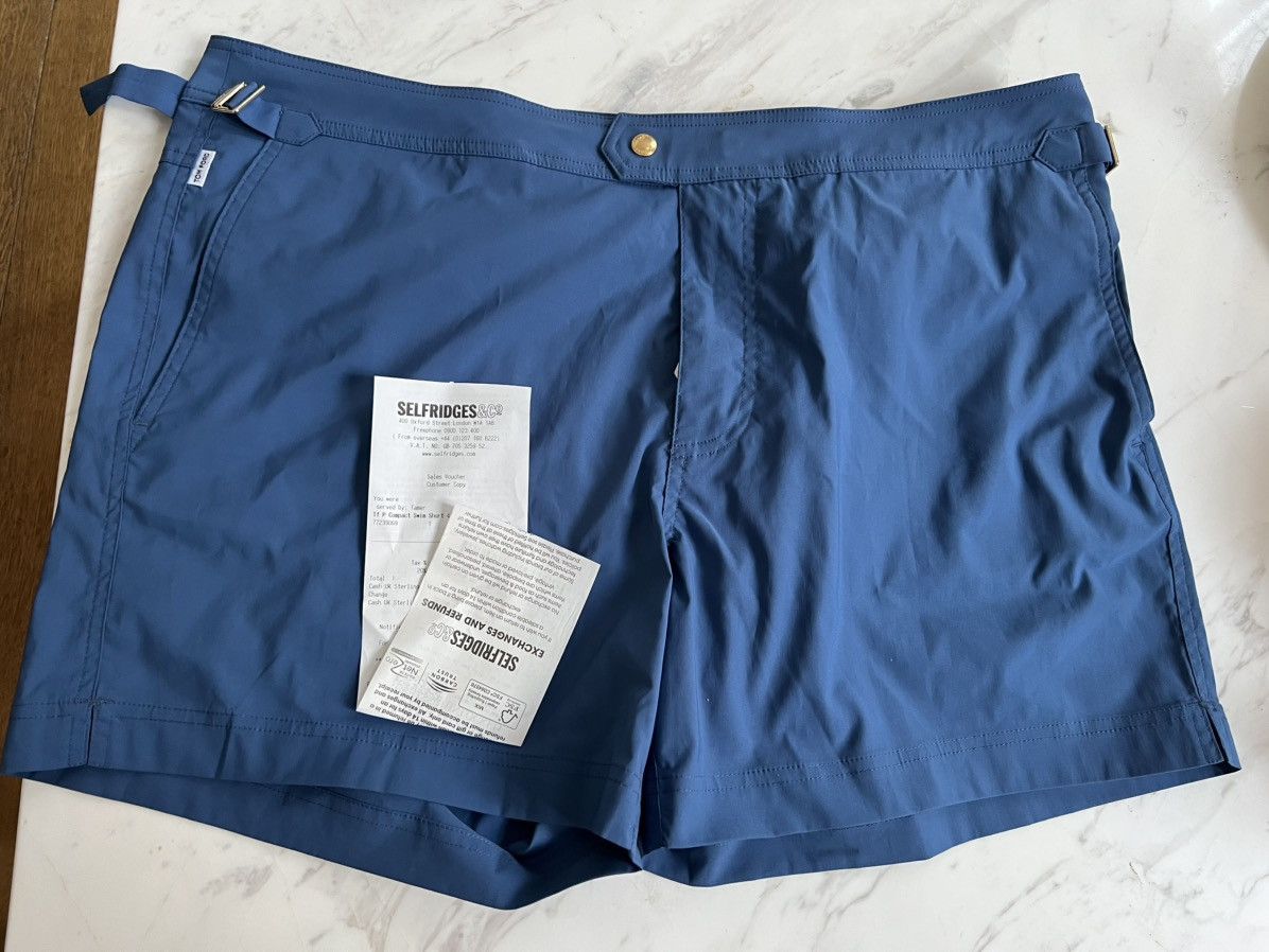 Tom Ford TOM FORD P Compact Swim Shorts 54 ITALY Blue Swimwear Size US 44 / EU 60 - 4 Thumbnail