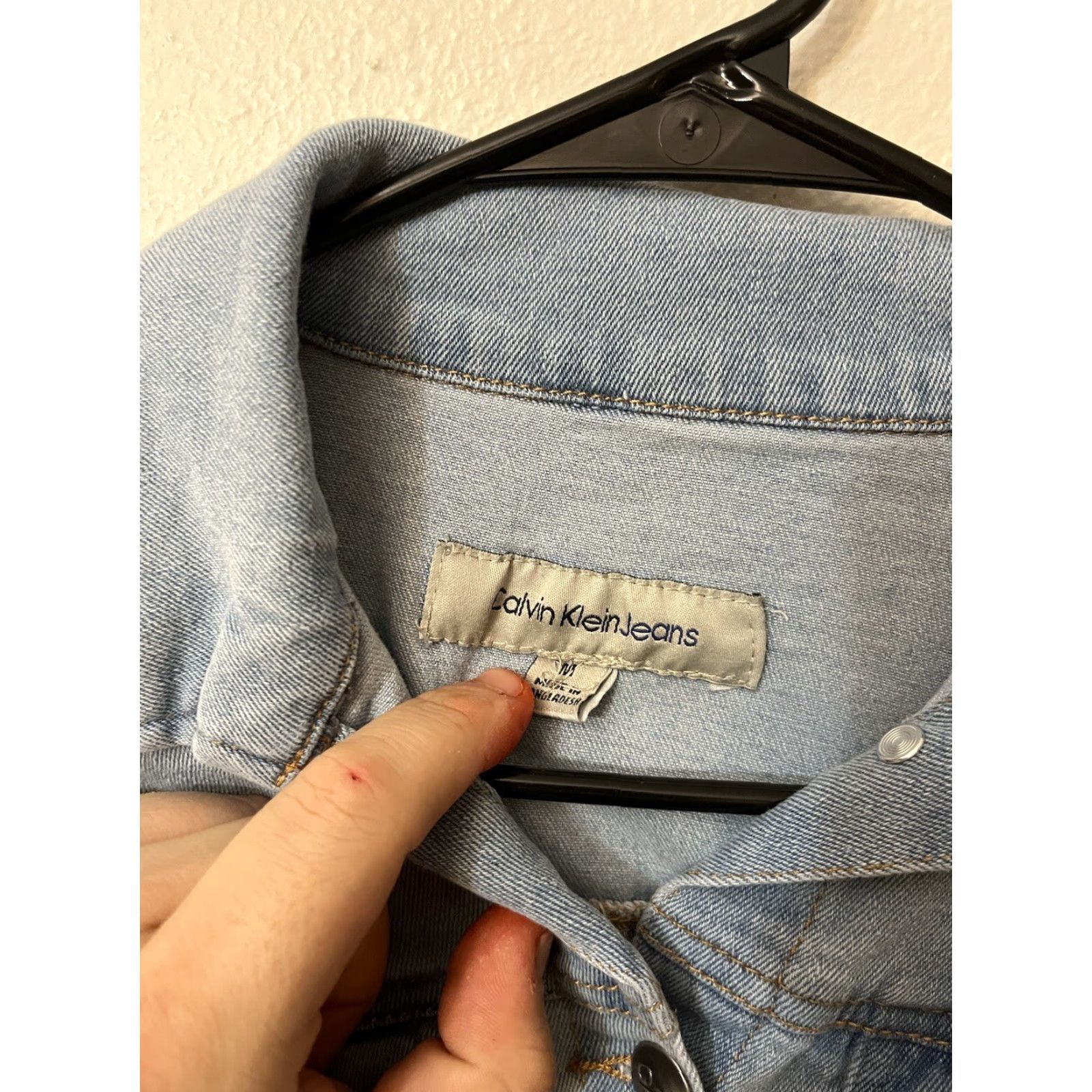 Calvin Klein Calvin Klein Jacket Women’s Denim Size Medium Bomber Jacket Long Cotton Denim Blue 90s Casual Mens Regular Size M / US 6-8 / IT 42-44 - 2 Thumbnail