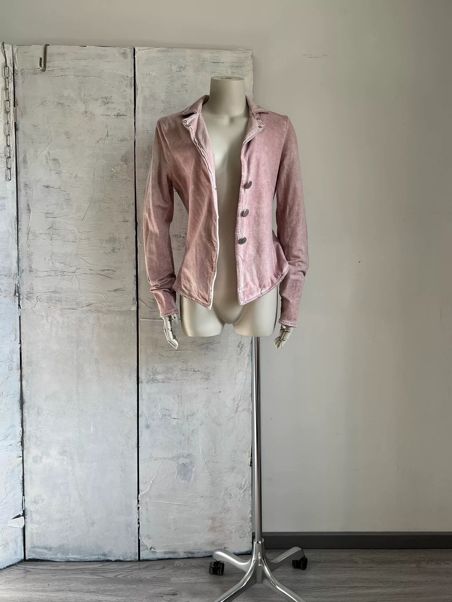 Vintage Vintage Pink Washed Distressed Cotton Jacket Size S / US 4 / IT 40 - 1 Thumbnail