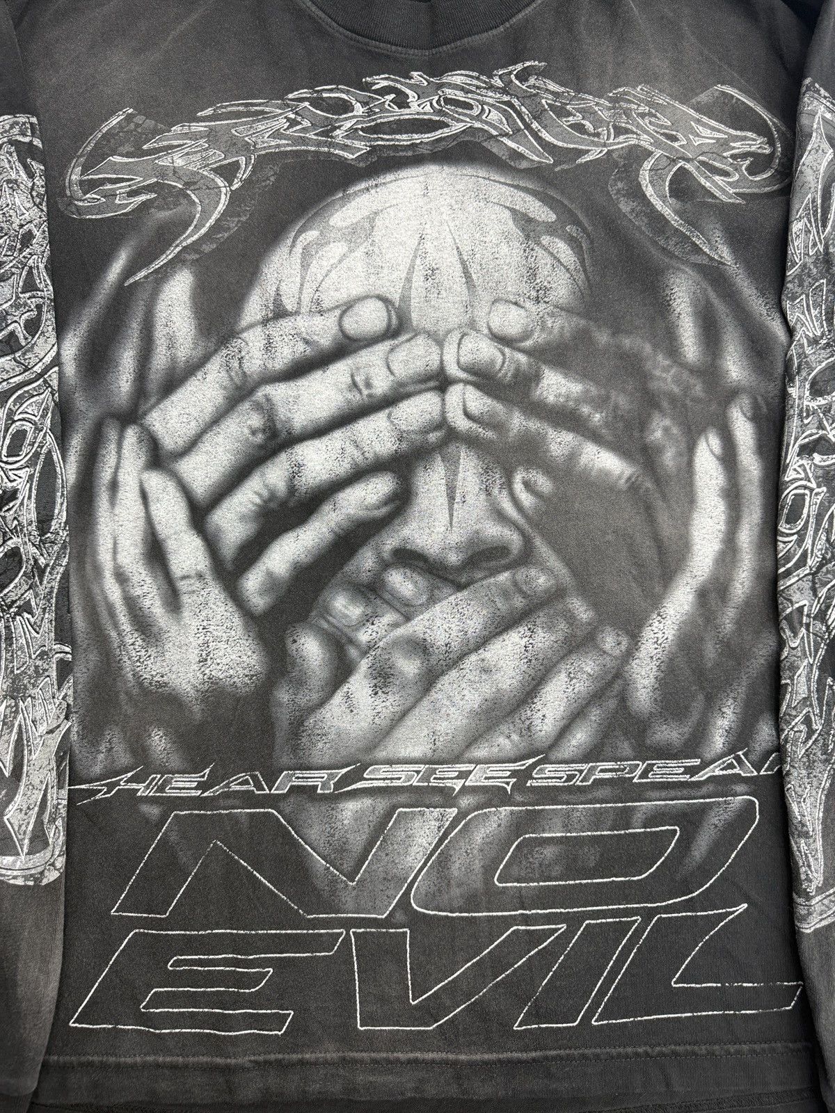 HELLSTAR Hellstar No Evil Long Sleeve T-shirt Size US M / EU 48-50 / 2 - 2 Thumbnail