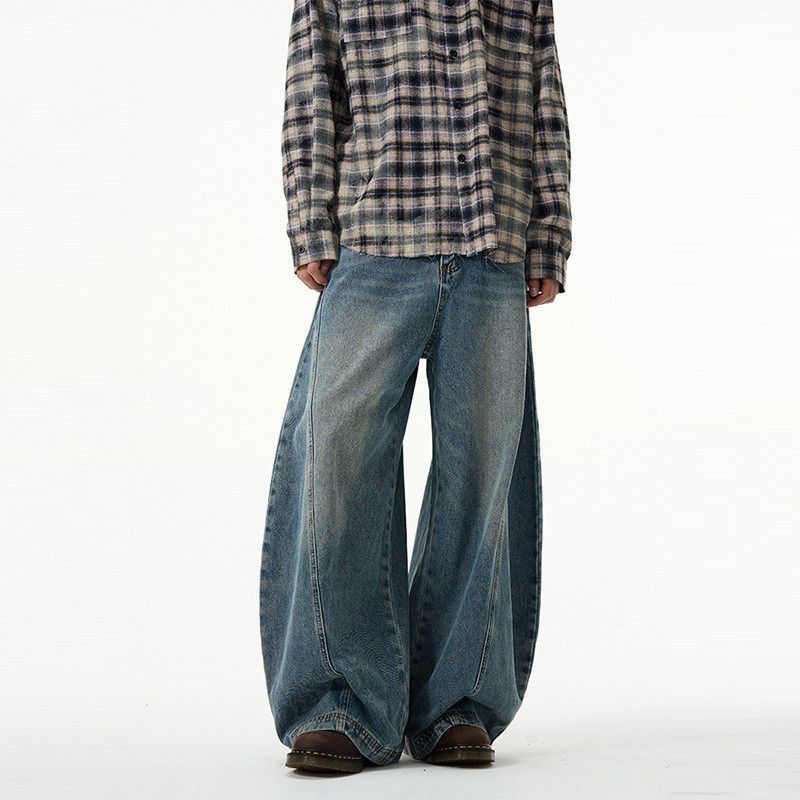 Japanese Brand Retro loose wide leg high street jeans Size US 34 / EU 50 - 4 Thumbnail