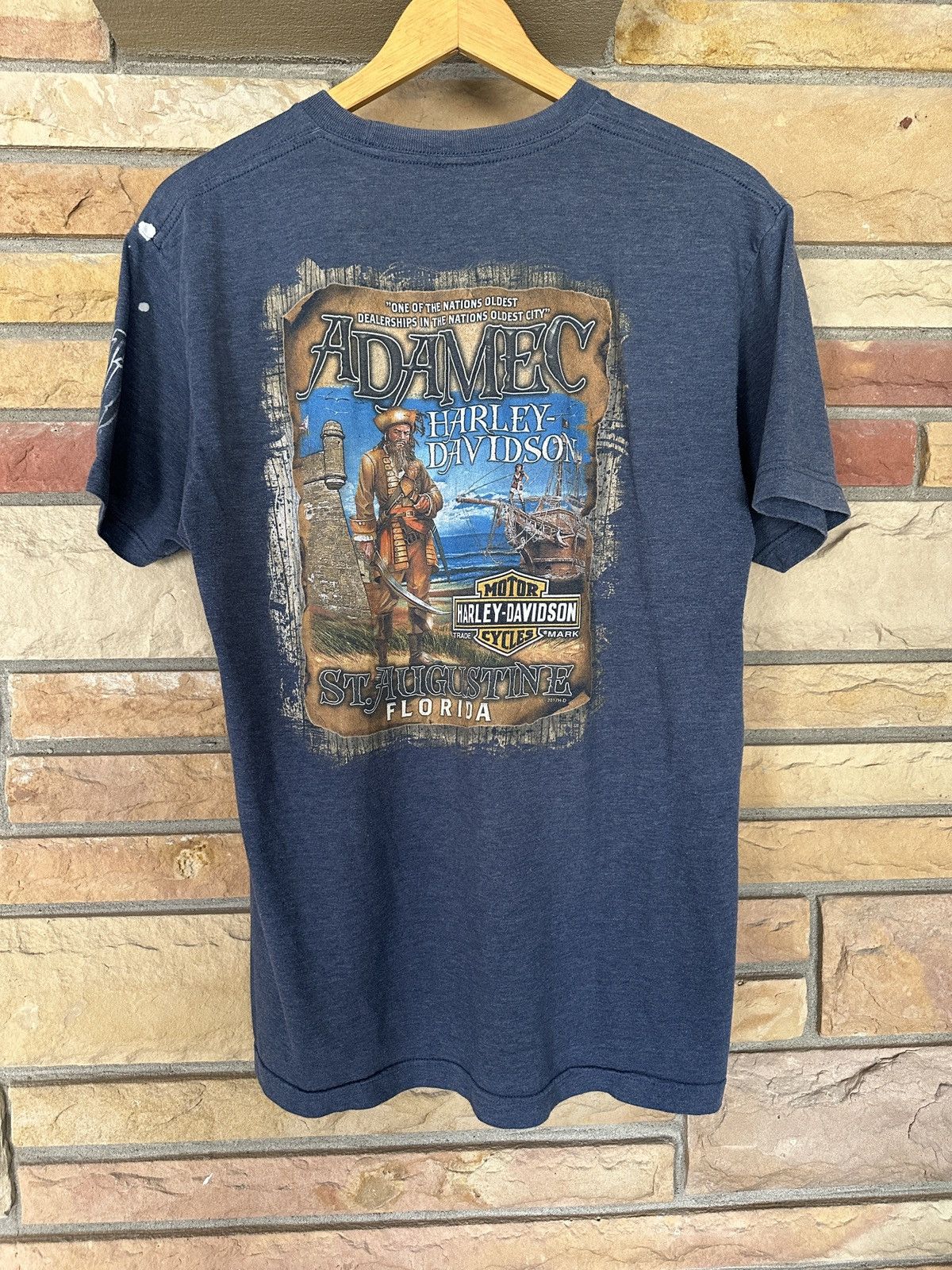 Harley Davidson Vintage Y2K Harley Davidson St Augustine Florida Graphic Tee Size US L / EU 52-54 / 3 - 2 Thumbnail