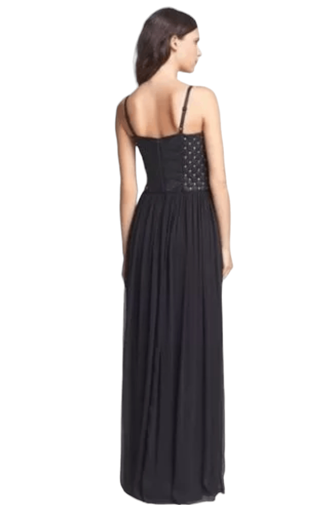 Alice + Olivia Alice & Olivia Leather Black Corset Maxi Dress Prom Gown Size XS / US 0-2 / IT 36-38 - 4 Thumbnail