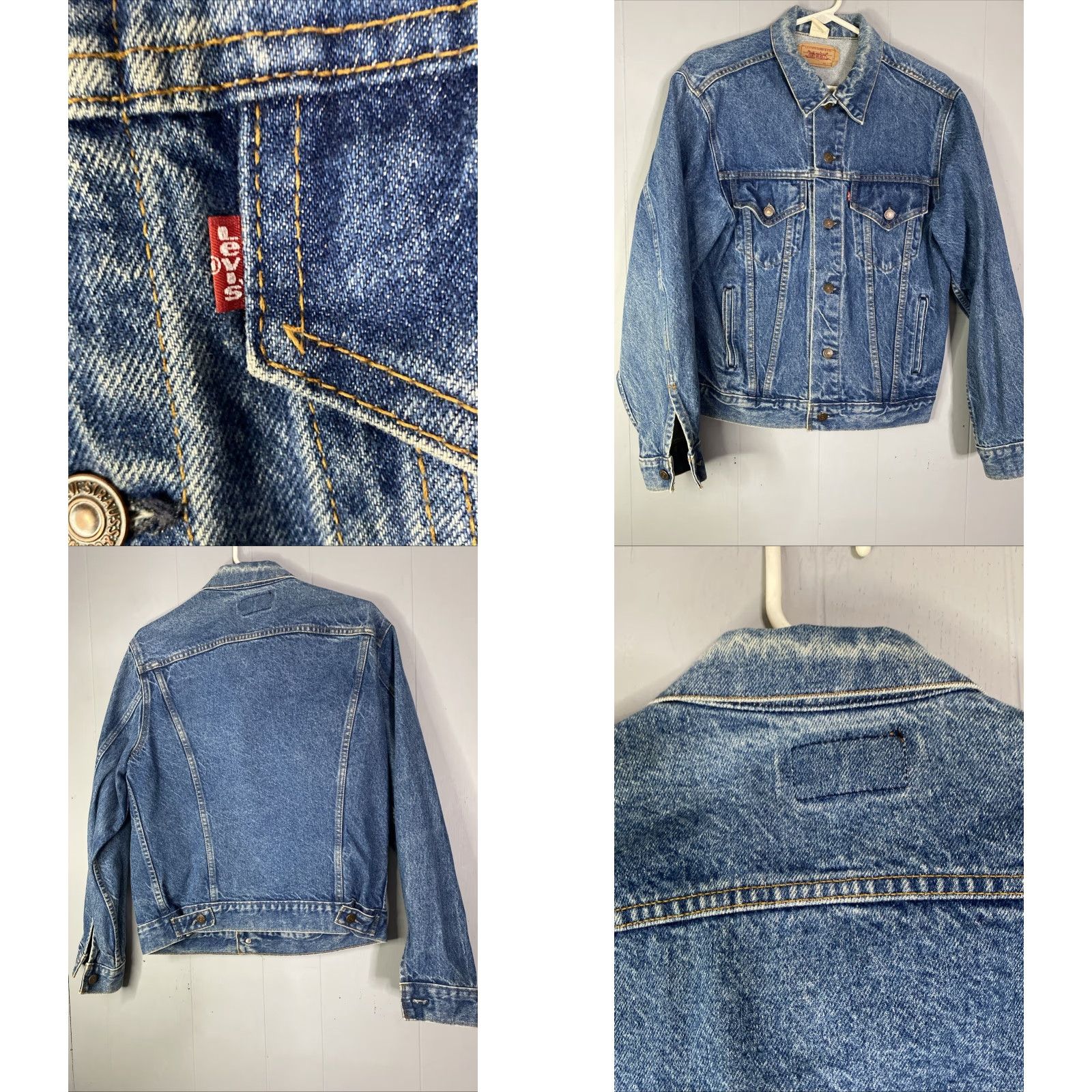 Levi's Vintage Levi's Denim Jacket Mens 40R Blue Trucker 70506 Medium M Canada 90s 21x25 Size US XXS / EU 40 - 8 Thumbnail