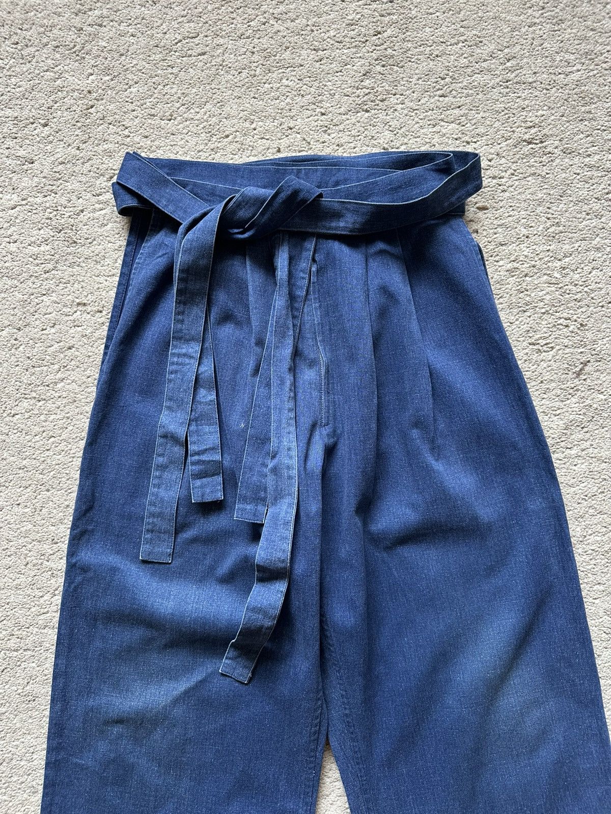 Japanese Brand 1990s Japanese Blue Denim Umanori hakama Pant Size US 29 - 2 Thumbnail