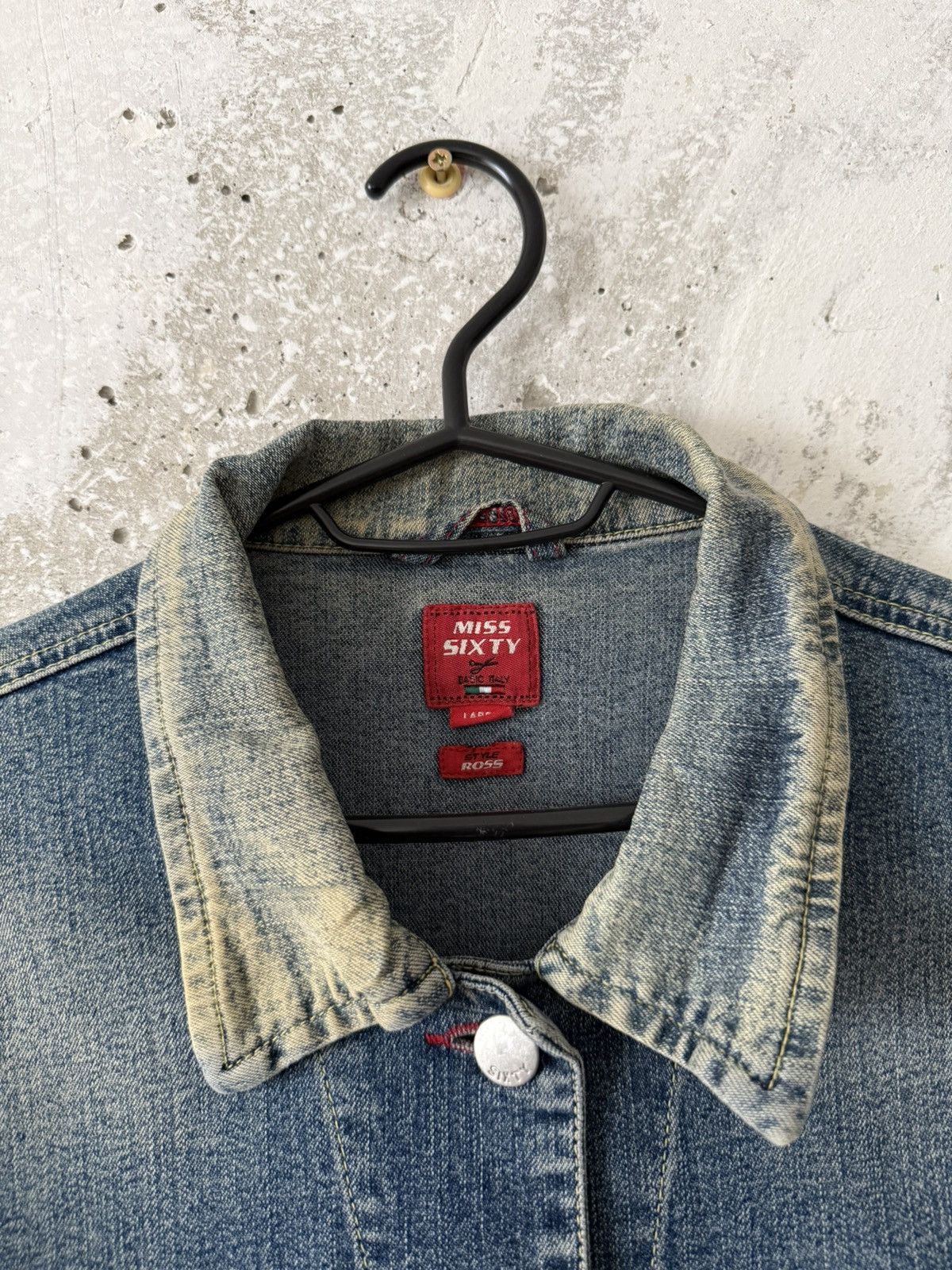 Miss Sixty 00S Vintage Archive Miss Sixty Cropped Washed Blue Jacket Size L / US 10 / IT 46 - 9 Thumbnail