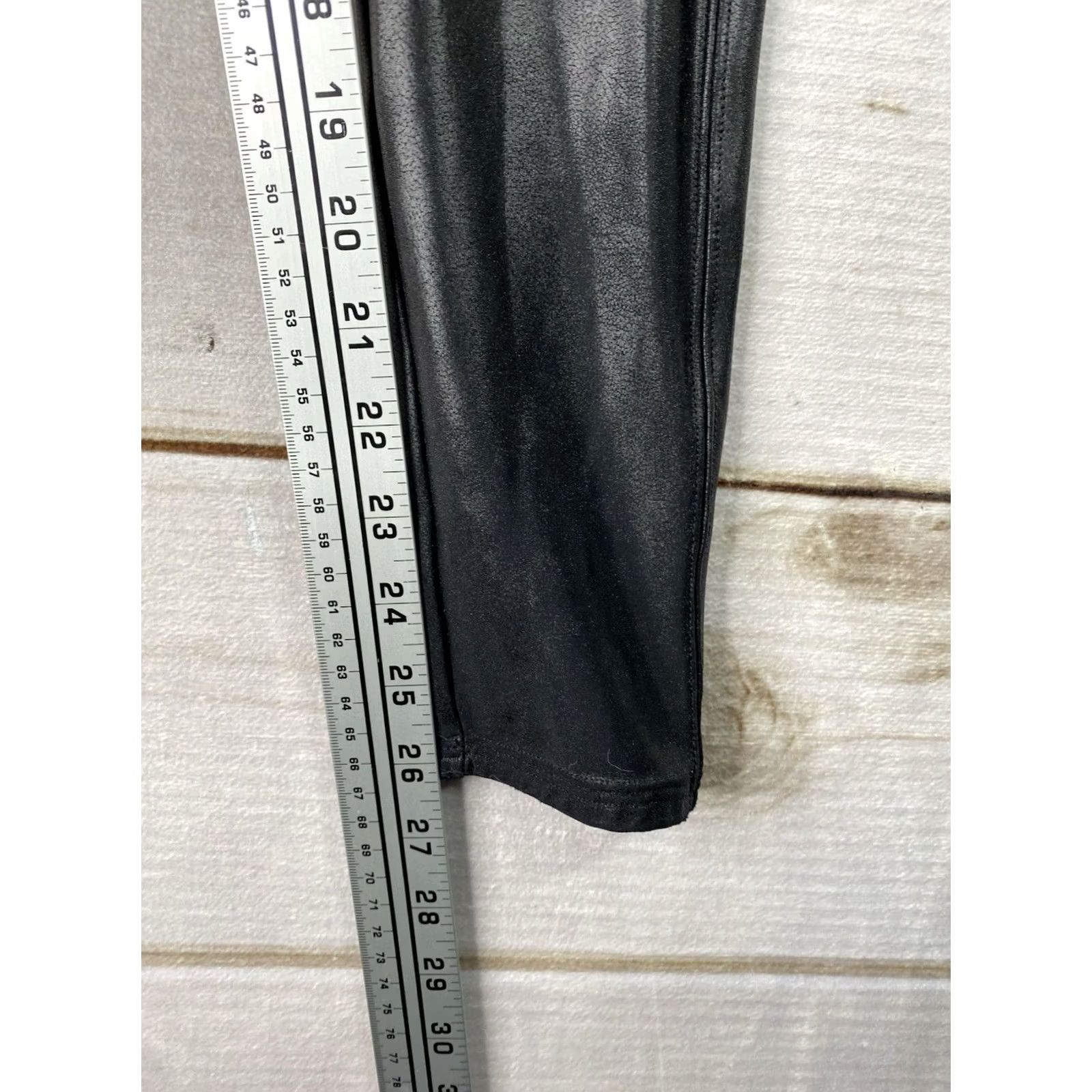 Spanx Spanx Leggings M Petite Black Nylon Polyester Elastane Slimming Skinny Pull On Size 32" / US 10 / IT 46 - 5 Thumbnail