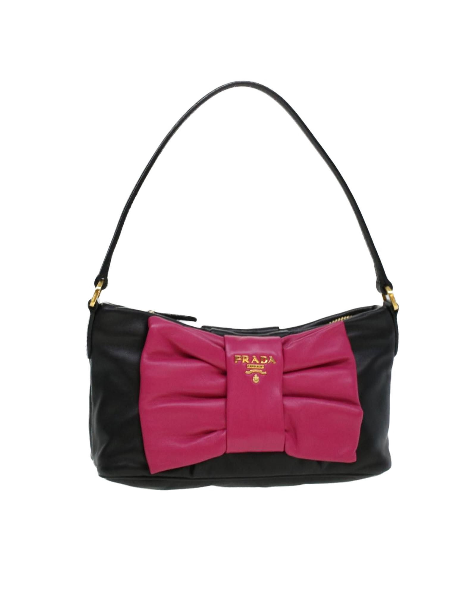 image of Elegant Prada Leather Bag in Black, Women's