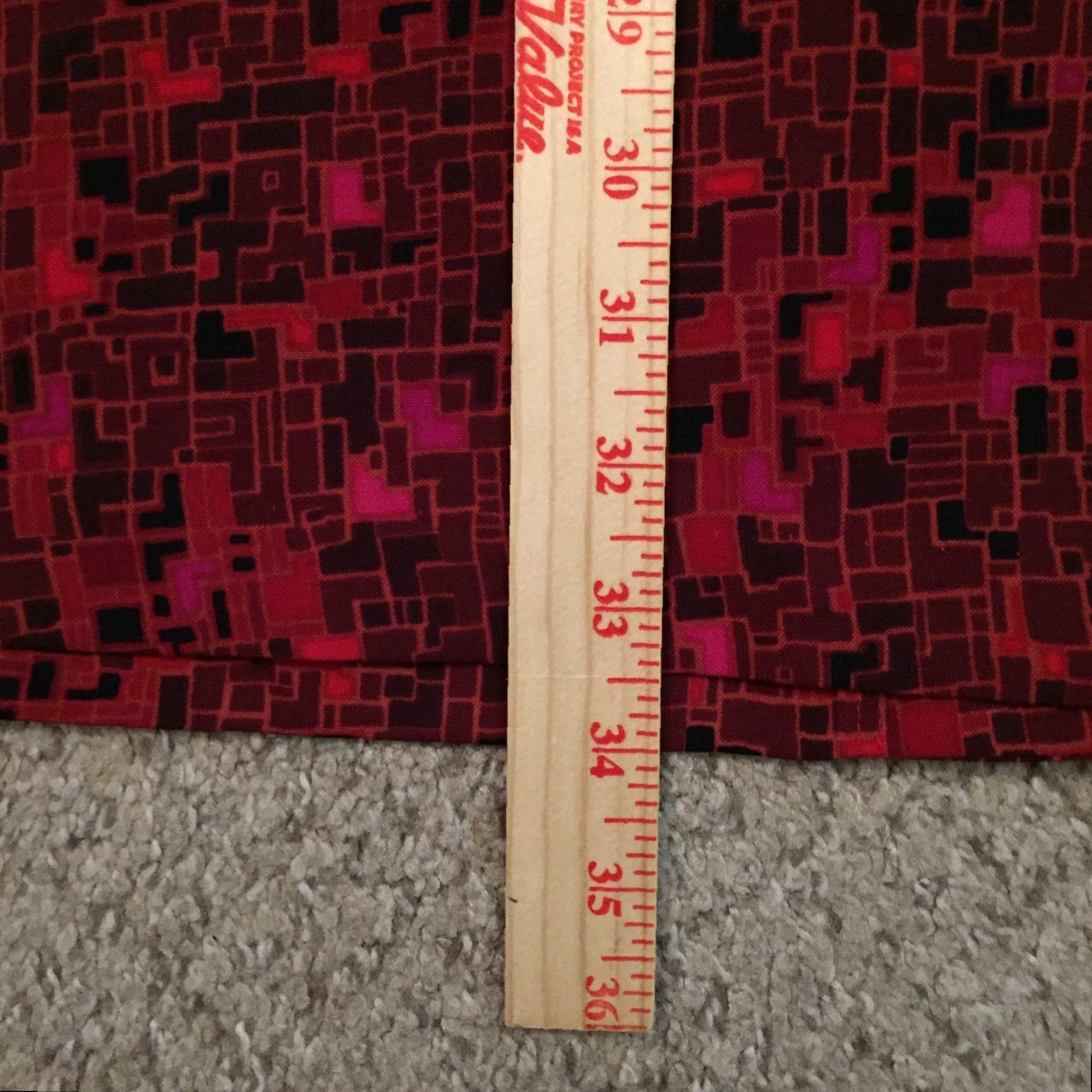 Vintage Sag Harbor Skirt PM Petite Red Geometric Maxi Long Unlined Women Pelttes Sag Harbor Shirt Size 32" / US 10 / IT 46 - 5 Thumbnail