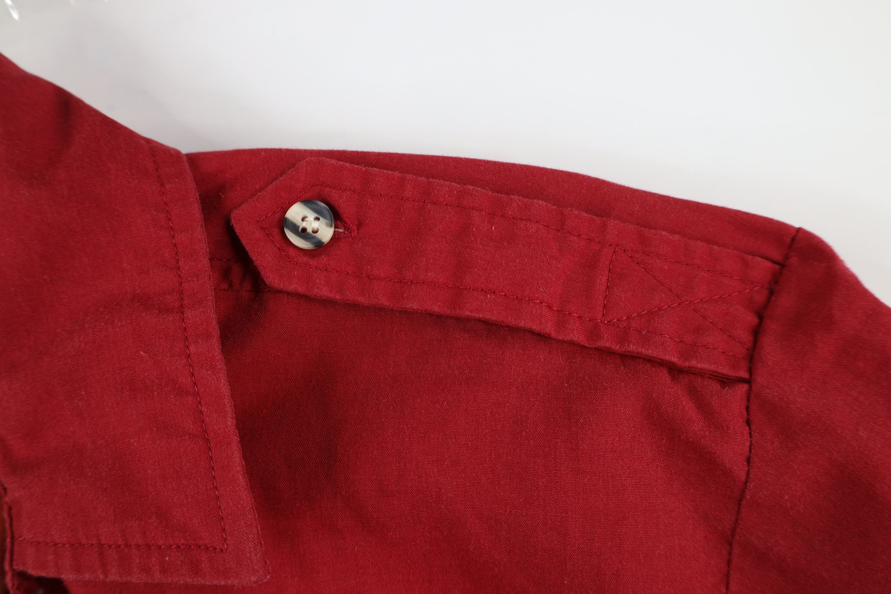 Vintage Vintage 90s Streetwear Military Safari Bush Button Shirt Red Size US S / EU 44-46 / 1 - 9 Thumbnail