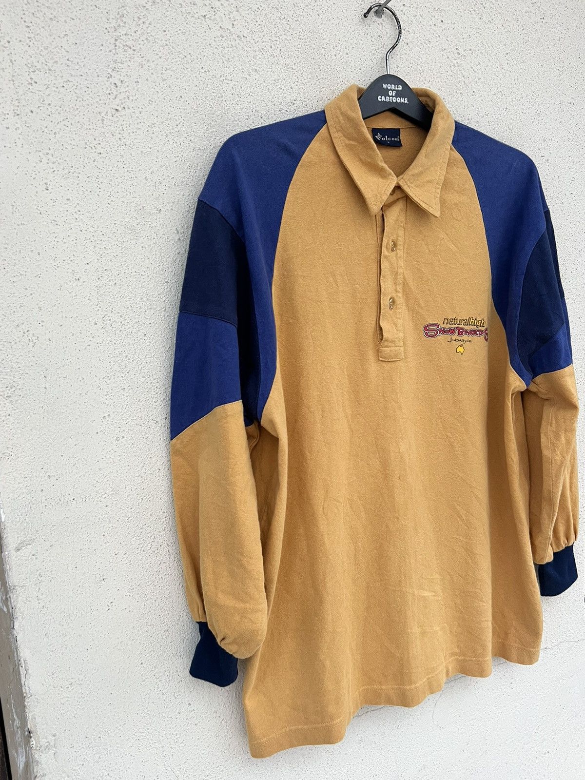 Volcom Vintage 90s Volcom Natural High Snowboards Rugby Shirt Size US L / EU 52-54 / 3 - 11 Thumbnail